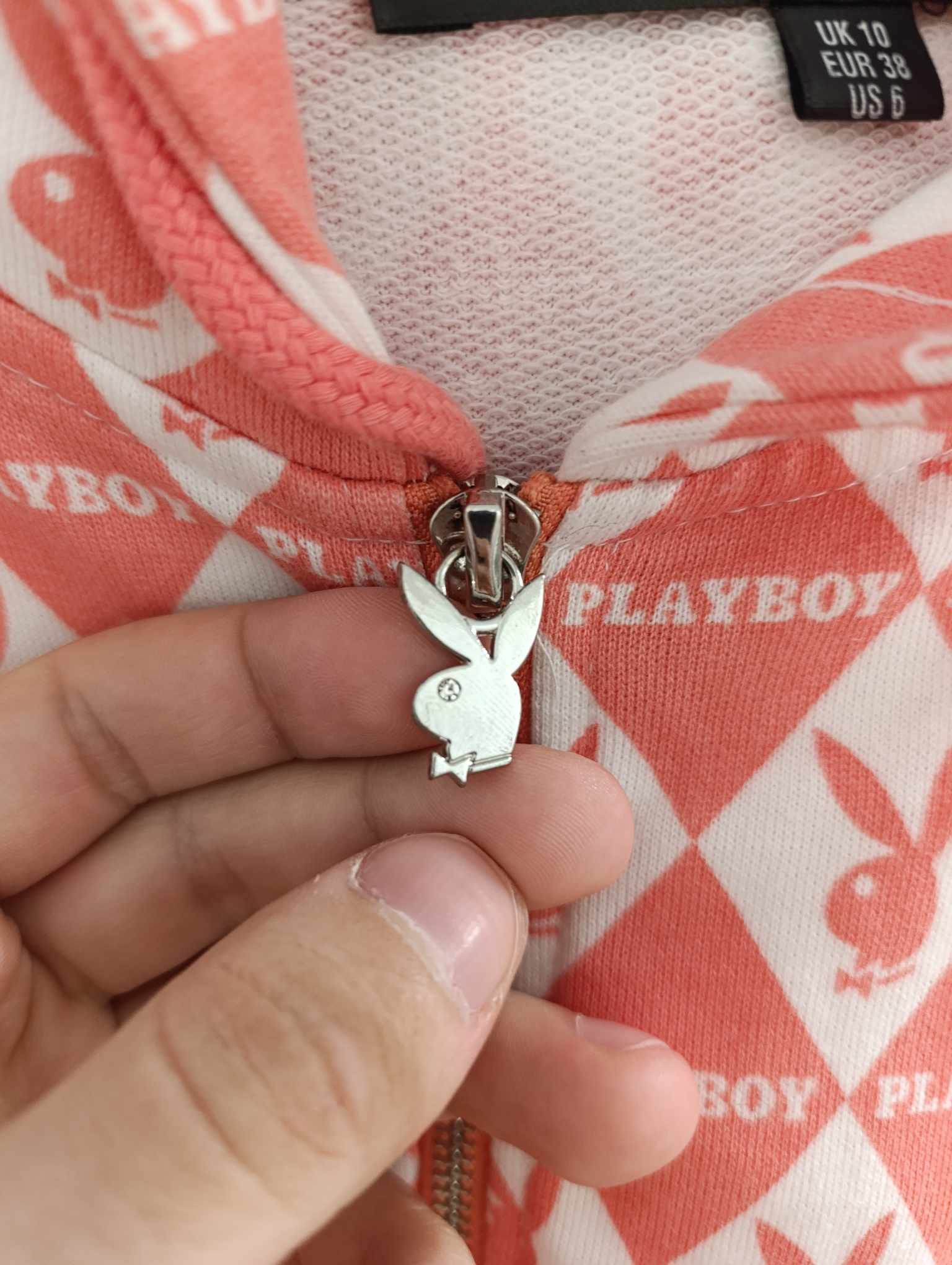 Missguided × Playboy Playboy monogram zip hoodie by Missguided Size M / US 6-8 / IT 42-44 - 3 Thumbnail