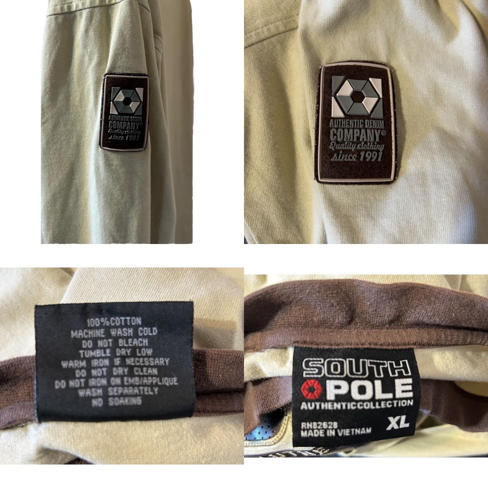 Southpole VINTAGE South Pole Authentic Collection Long Sleeve Shirt Men XL Tan Brown Spell Out Size US XL / EU 56 / 4 - 8 Thumbnail