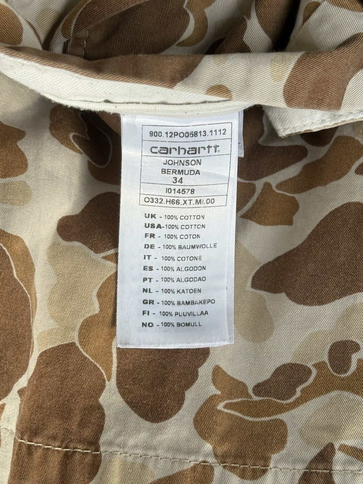 Carhartt Wip Brown camo Carhartt Wip shorts Size US 34 / EU 50 - 5 Thumbnail