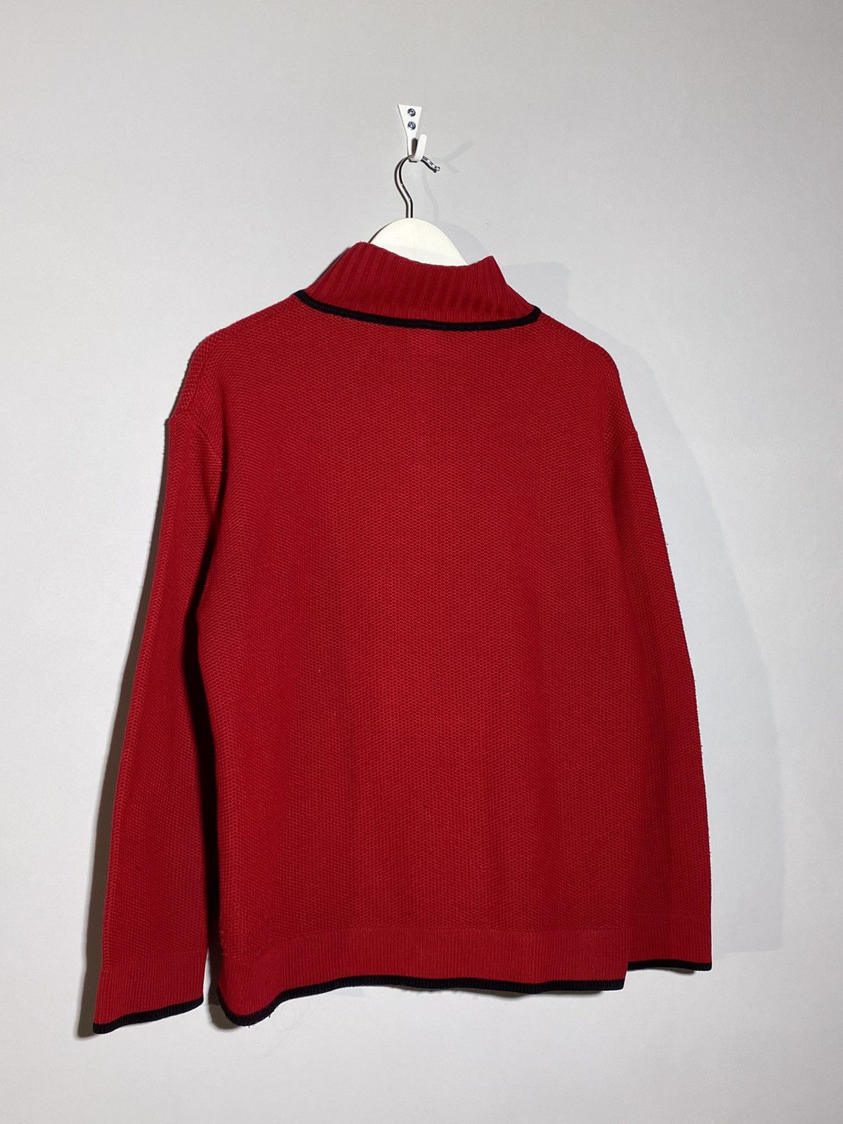 Diesel 🔥 Y2K DIESEL RED ZIP NECK SWEATER TECH CORE AESTHETIC Size US L / EU 52-54 / 3 - 2 Thumbnail