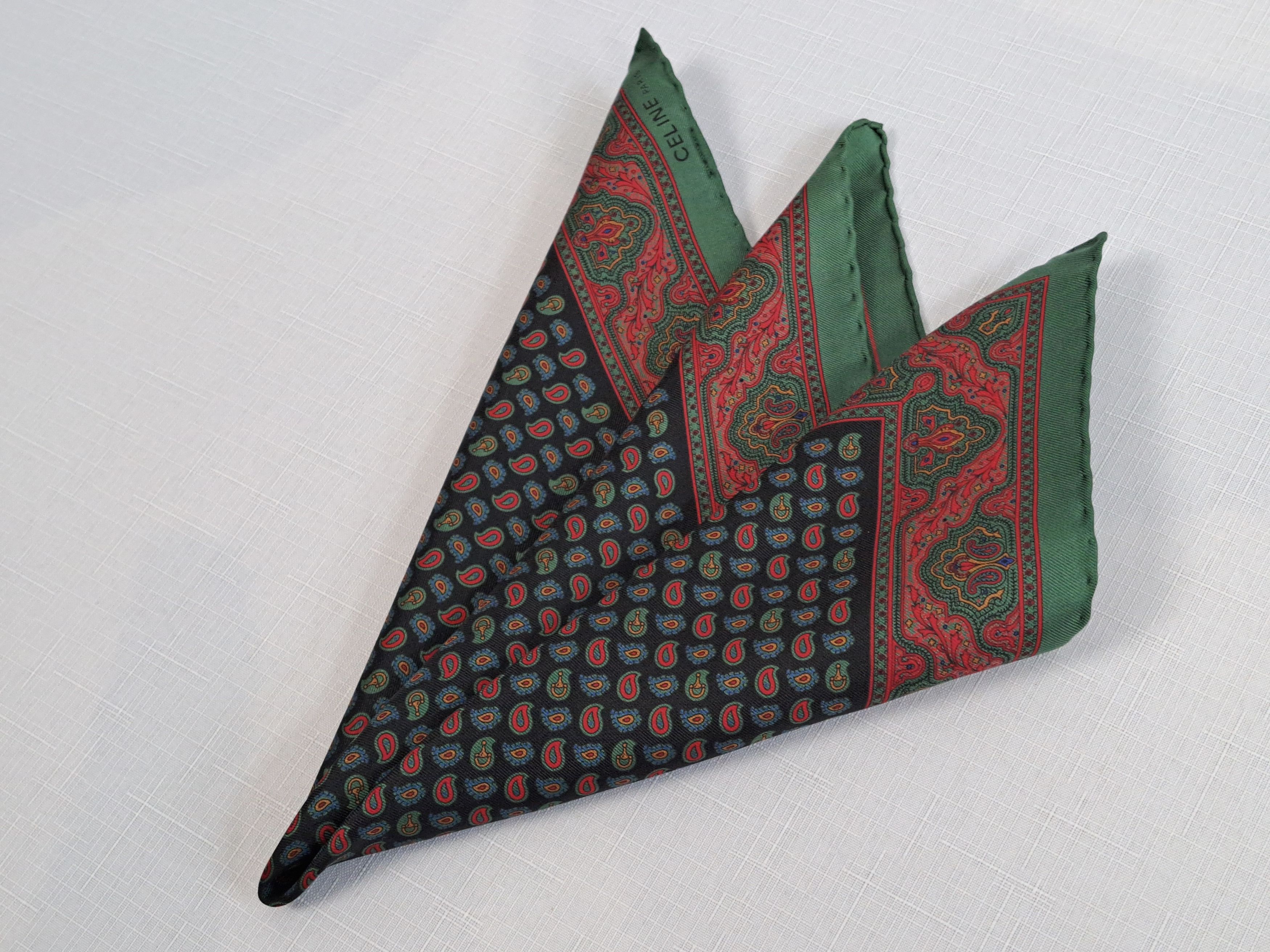 Celine Vintage Celine Paris silk Handkerchief/Pocket Square. Size ONE SIZE - 4 Thumbnail