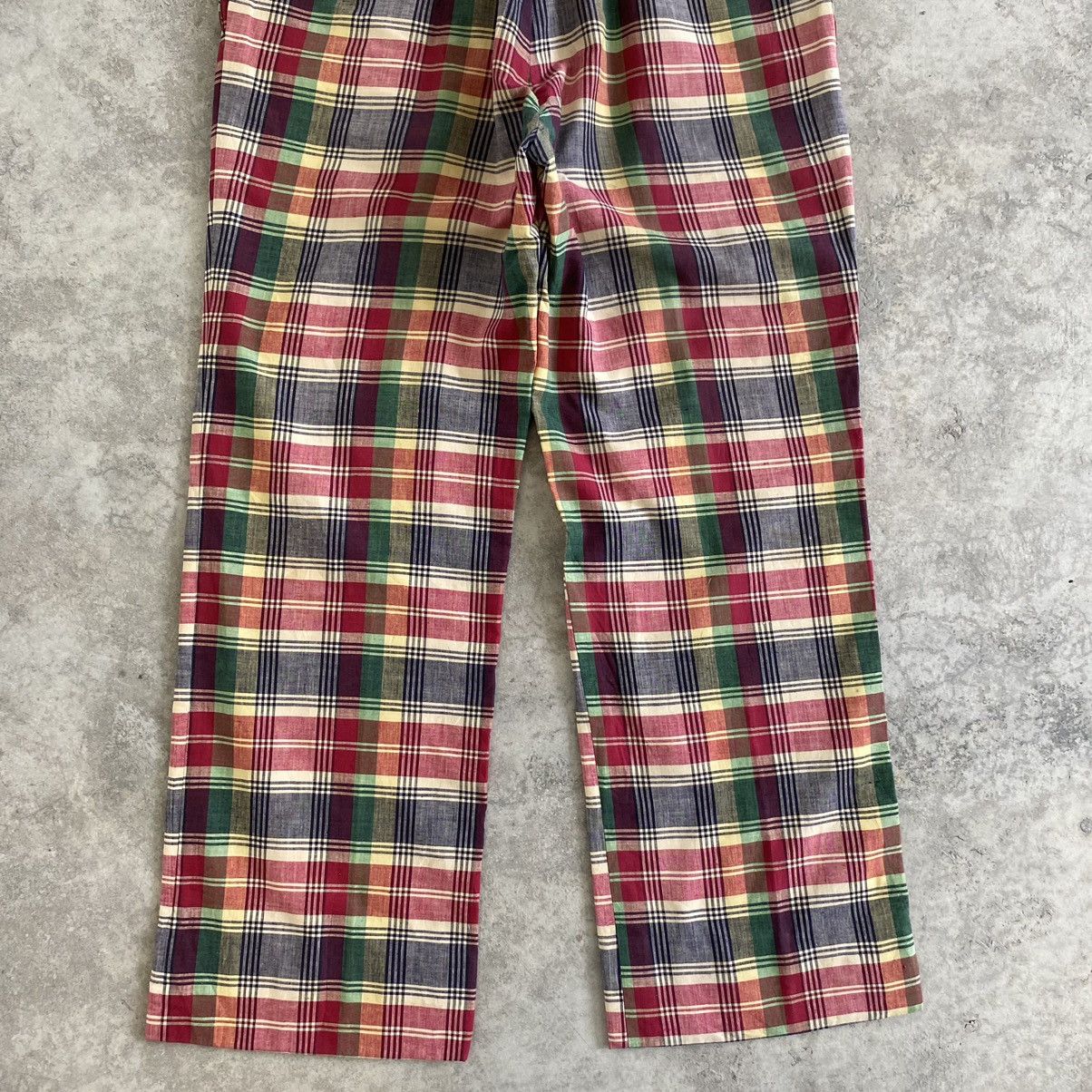 Polo Ralph Lauren Vintage 70’s Polo Ralph Lauren Madras Checks Baggy Trousers Size US 36 / EU 52 - 17 Thumbnail
