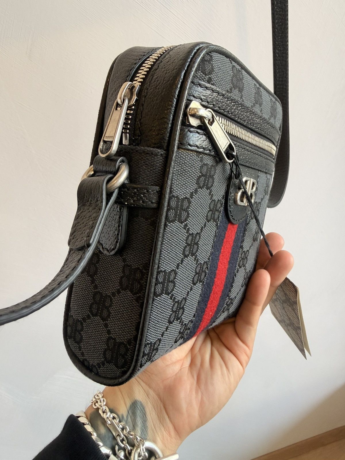 Balenciaga × Gucci Balenciaga x Gucci Hacker Project Black Crossbody Bag Size ONE SIZE - 8 Thumbnail