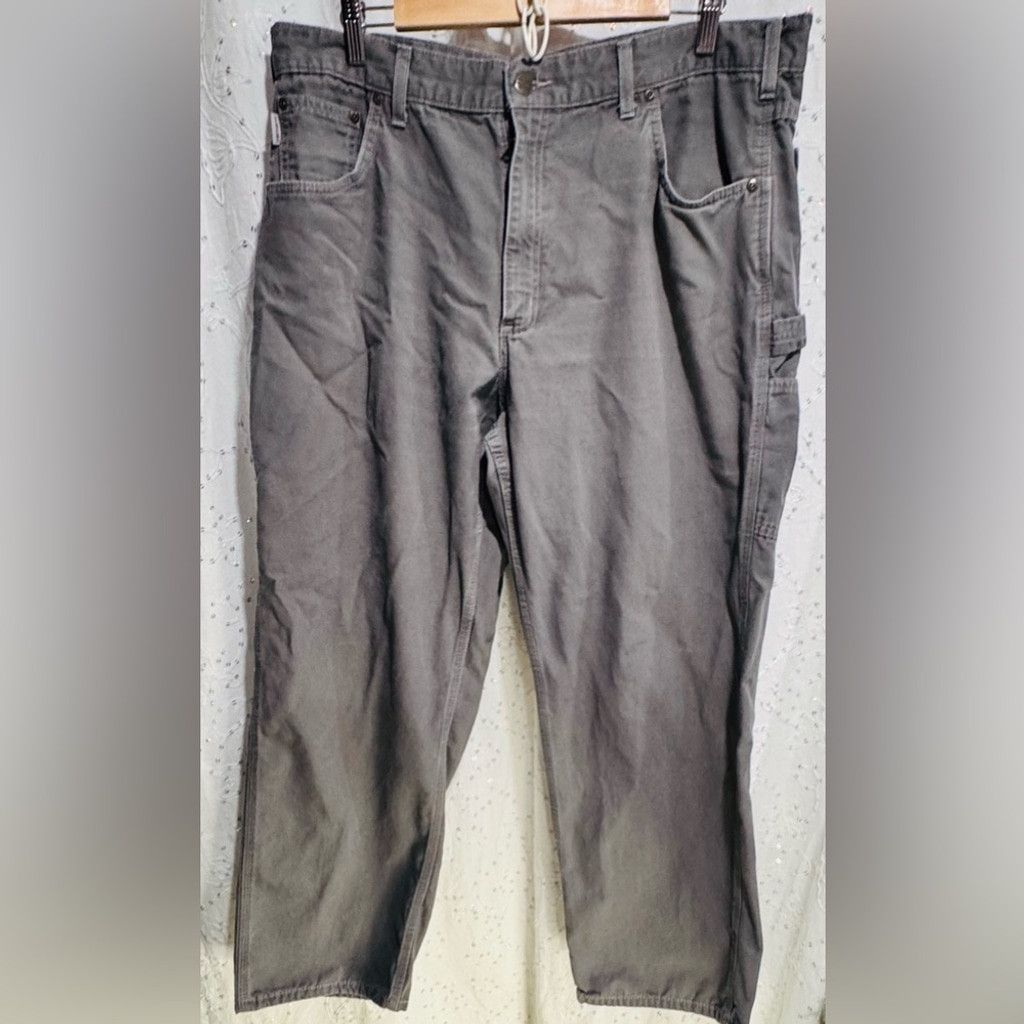 Carhartt Carhartt Mens Loose Canvas Carpenter Pant Charcoal Size 40 Size US 40 / EU 56 - 2 Thumbnail