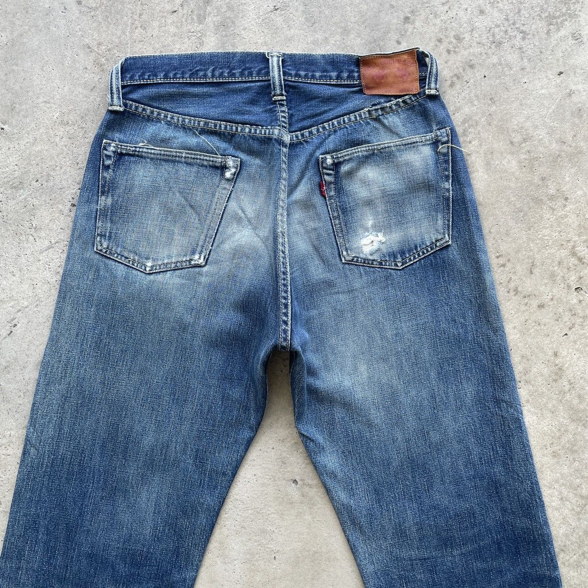 Japanese Brand Vintage Japan Red Line Distressed Denim Faded Jeans Pants Size US 29 - 9 Thumbnail