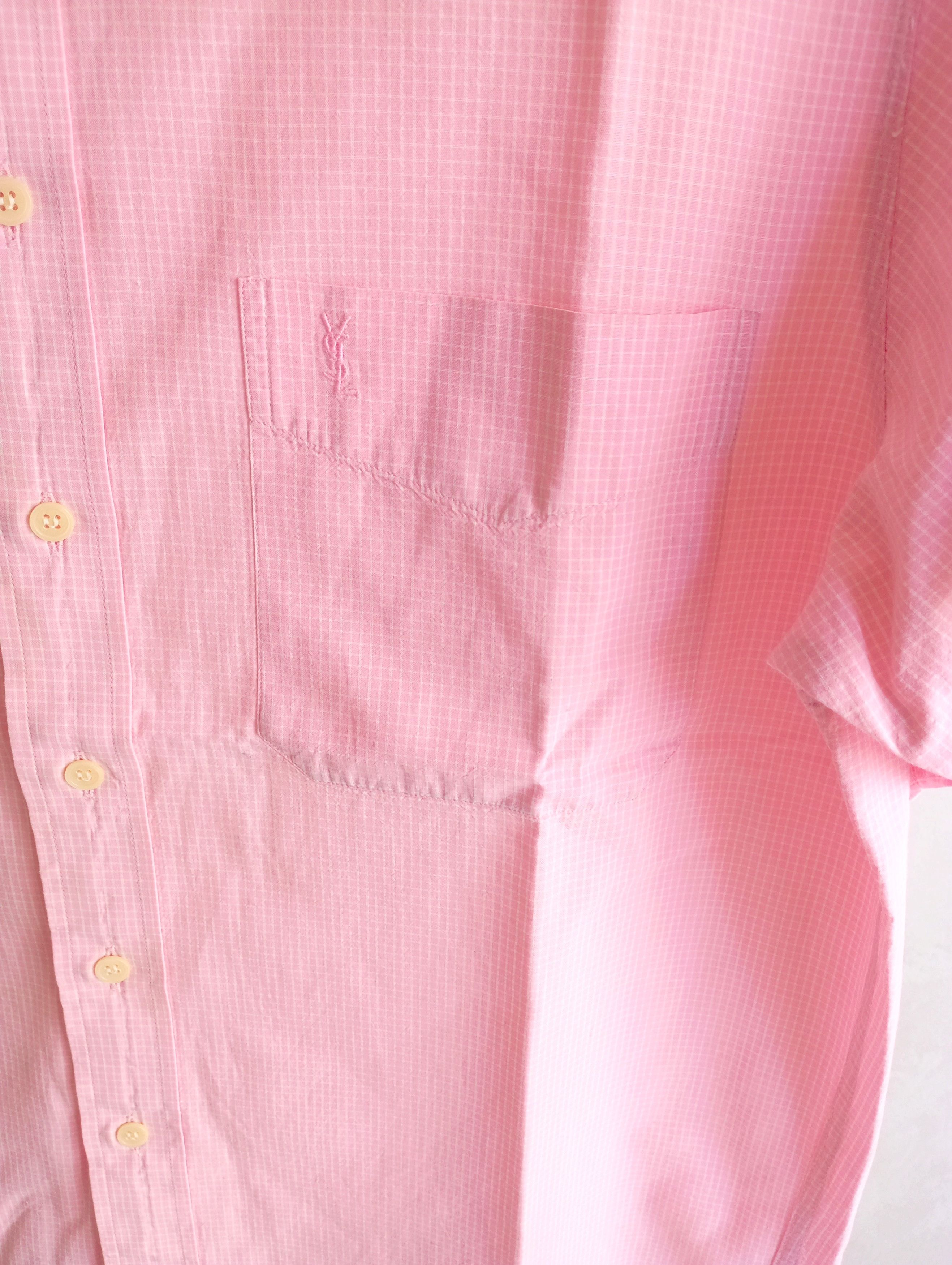 Vintage × Yves Saint Laurent 90s Summer YSL Yves Saint Laurent Shirt Size US XL / EU 56 / 4 - 4 Thumbnail