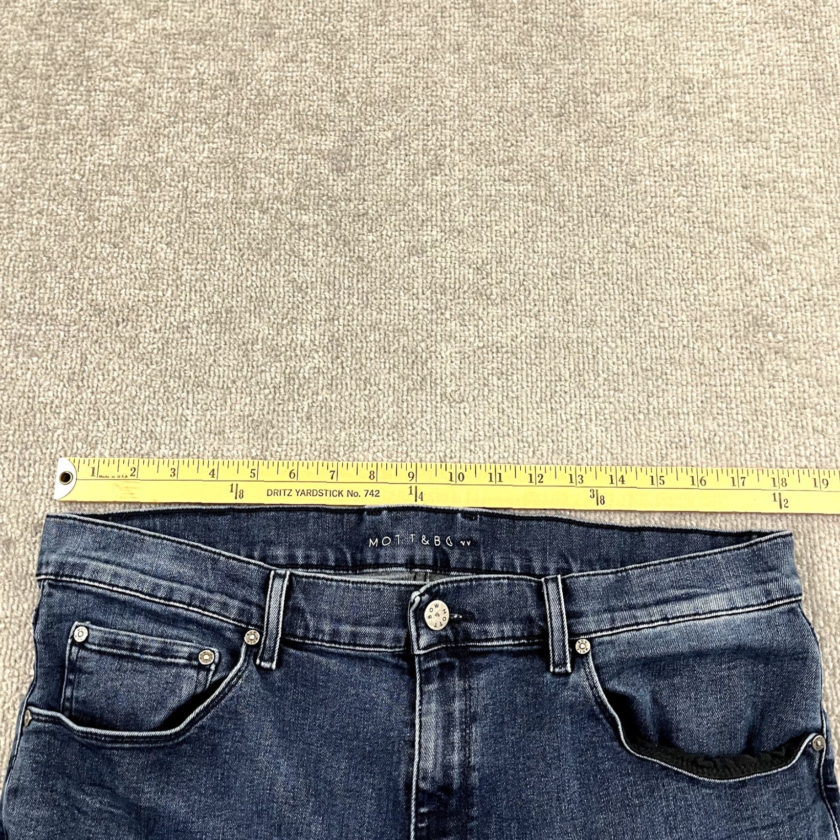 Mott & Bow Mott & Bow Jeans Mens 36 x 29 Straight Medium Blue Denim Stretch Casual Denim Jeans Casual Size US 36 / EU 52 - 3 Thumbnail