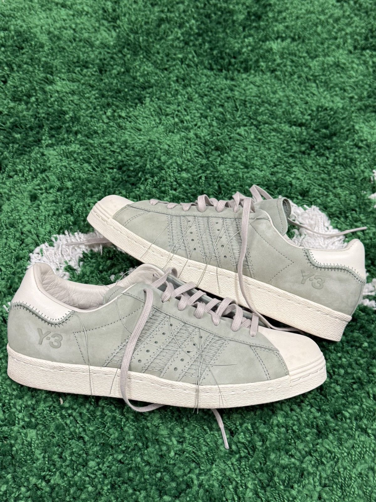 Y-3 Y-3 Superstar Sage Green Adidas Soft Leather Sneaker Sz. 9 Size US 9 / EU 42 - 1 Thumbnail