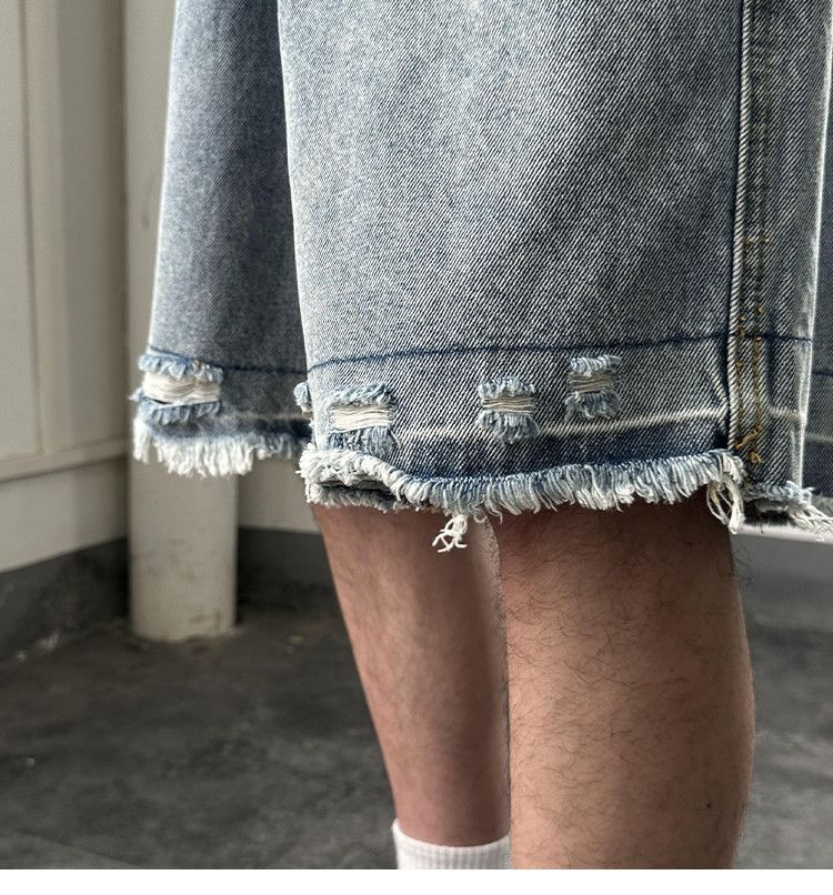Japanese Brand × Vintage Vintage Ripped Raw Edge Denim Short Size US 29 - 4 Thumbnail