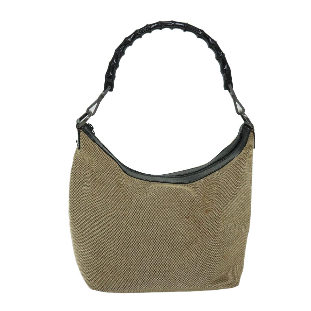 Gucci Bamboo Beige Canvas Shoulder Bag (Pre-Owned) Size ONE SIZE - 1 Thumbnail