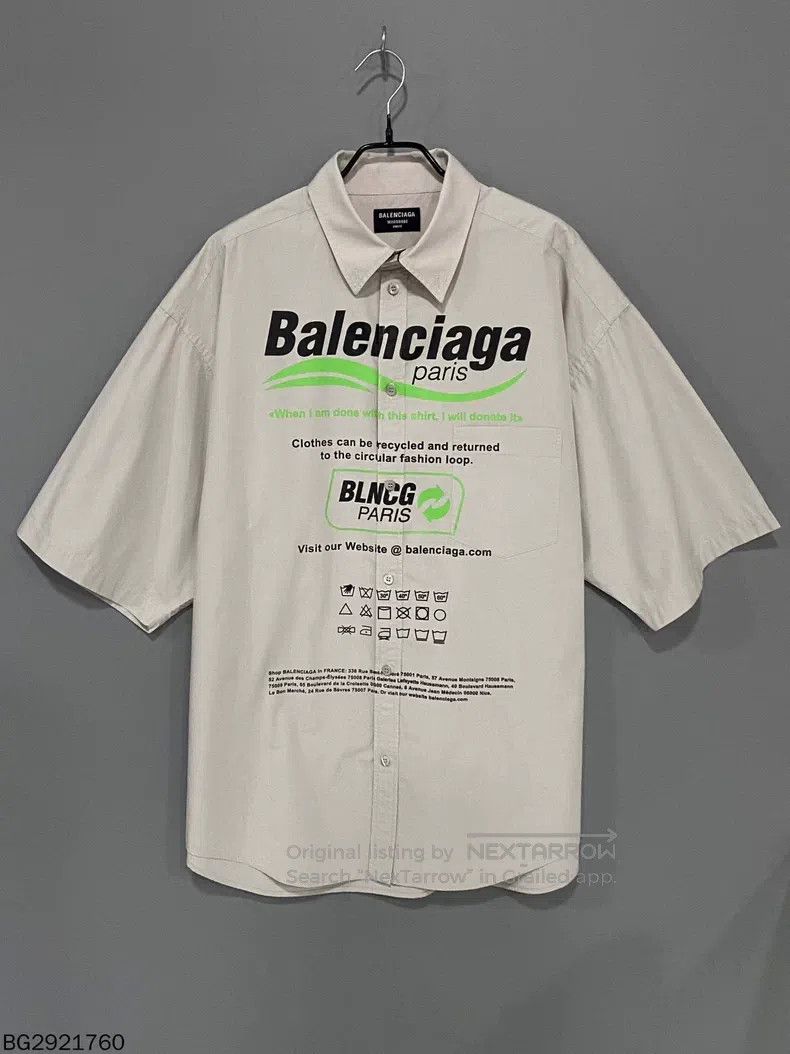Balenciaga Balenciaga Eco-friendly letter logo short-sleeve shirt Size US S / EU 44-46 / 1 - 1 Thumbnail