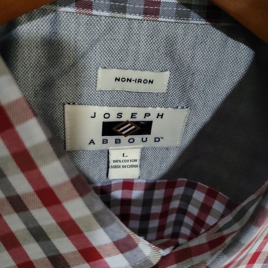 Joseph Abboud Joseph Abboud Long-Sleeves Checkered Non-Iron Shirt. Large. Size US L / EU 52-54 / 3 - 7 Thumbnail