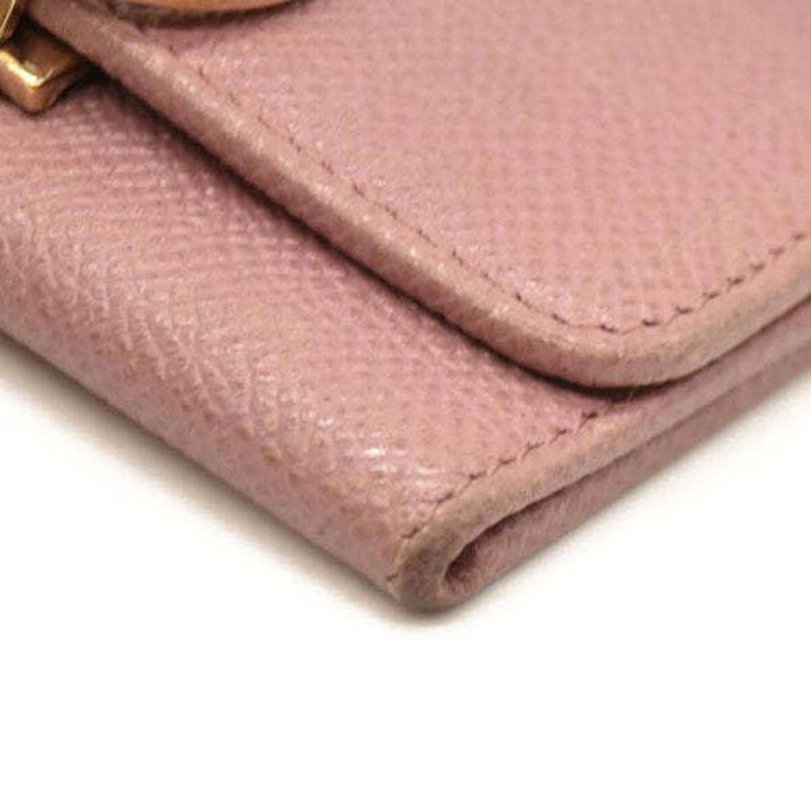 Bvlgari BVLGARI BVLGARIBVLGARI Clip Leather 6 Ring Key Case Pink Size ONE SIZE - 5 Thumbnail