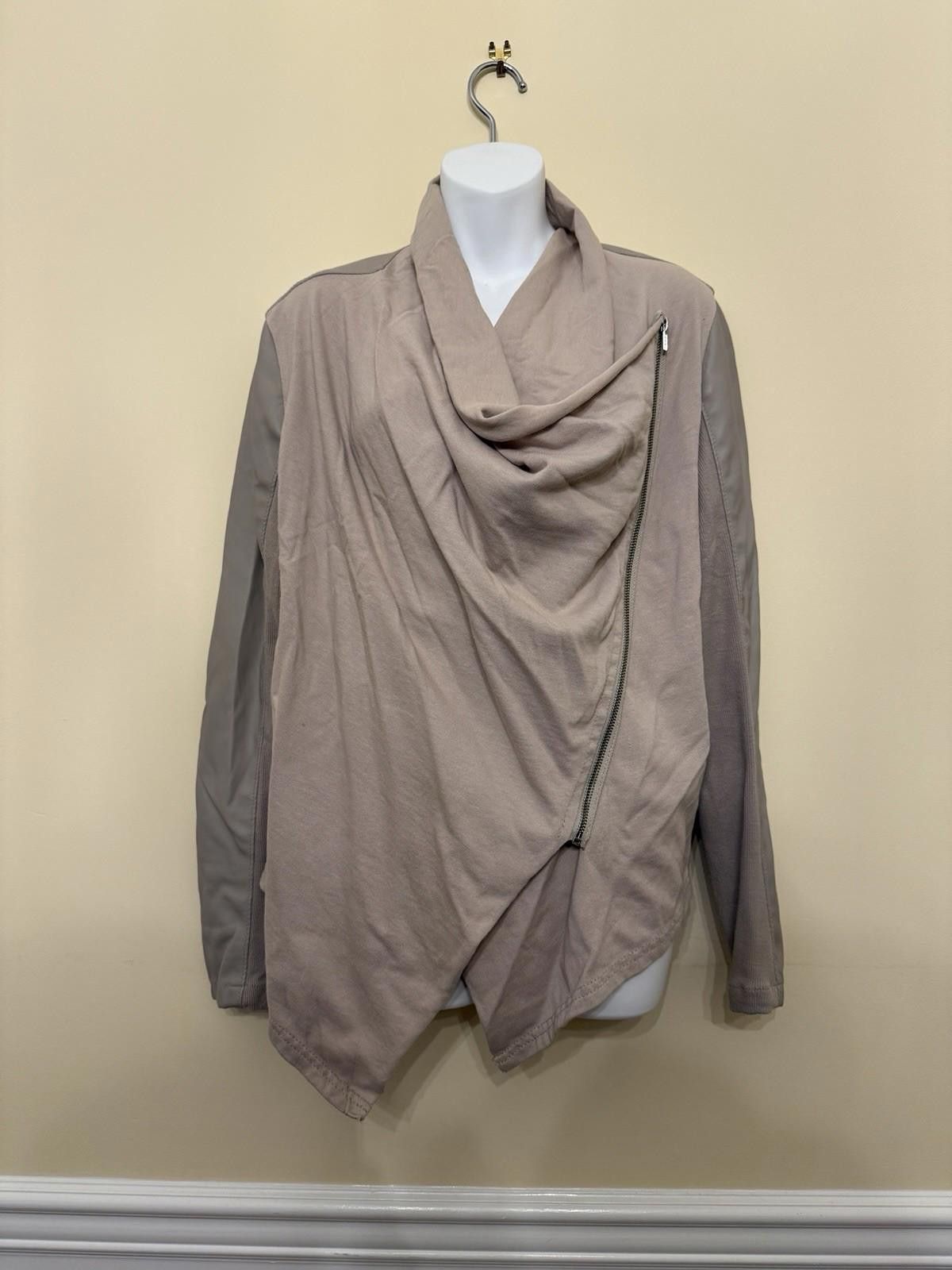 BLANKNYC Women's [BLANKNYC] Drape Faux Leather Jacket, Size Large Size L / US 10 / IT 46 - 1 Thumbnail