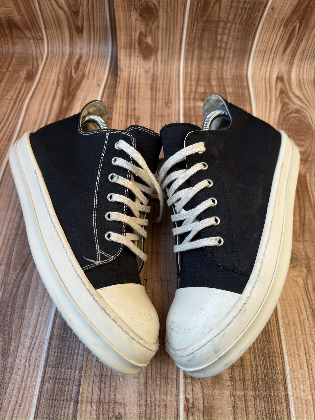 Rick Owens Rick Owens DRKSHDW Nylon Ramones Two Tone Stitch Lowtops Size US 8.5 / EU 41-42 - 6 Thumbnail