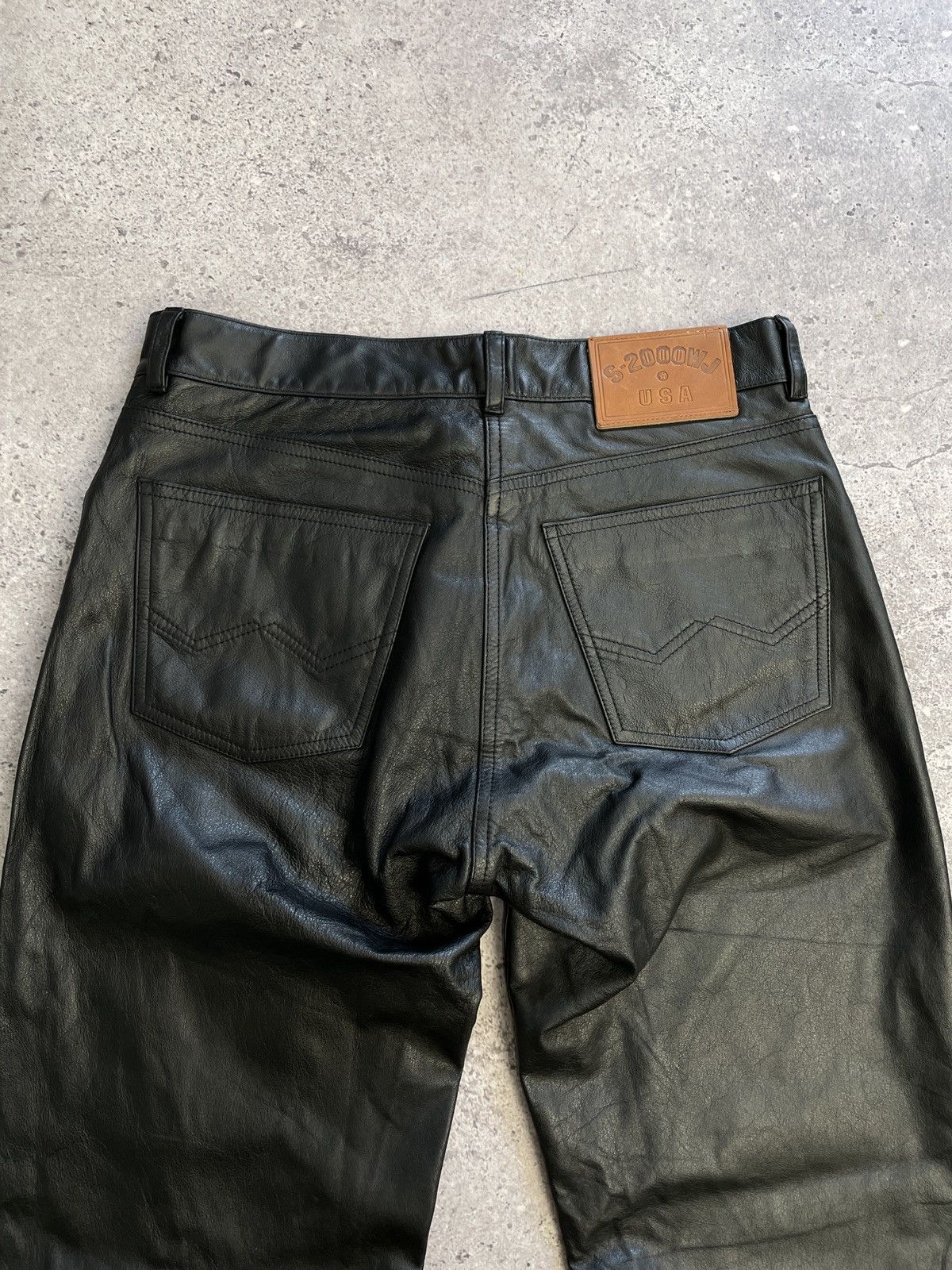 Vintage Vintage Like Harley Davidson Style Motto Leather Pants Size US 31 - 12 Thumbnail