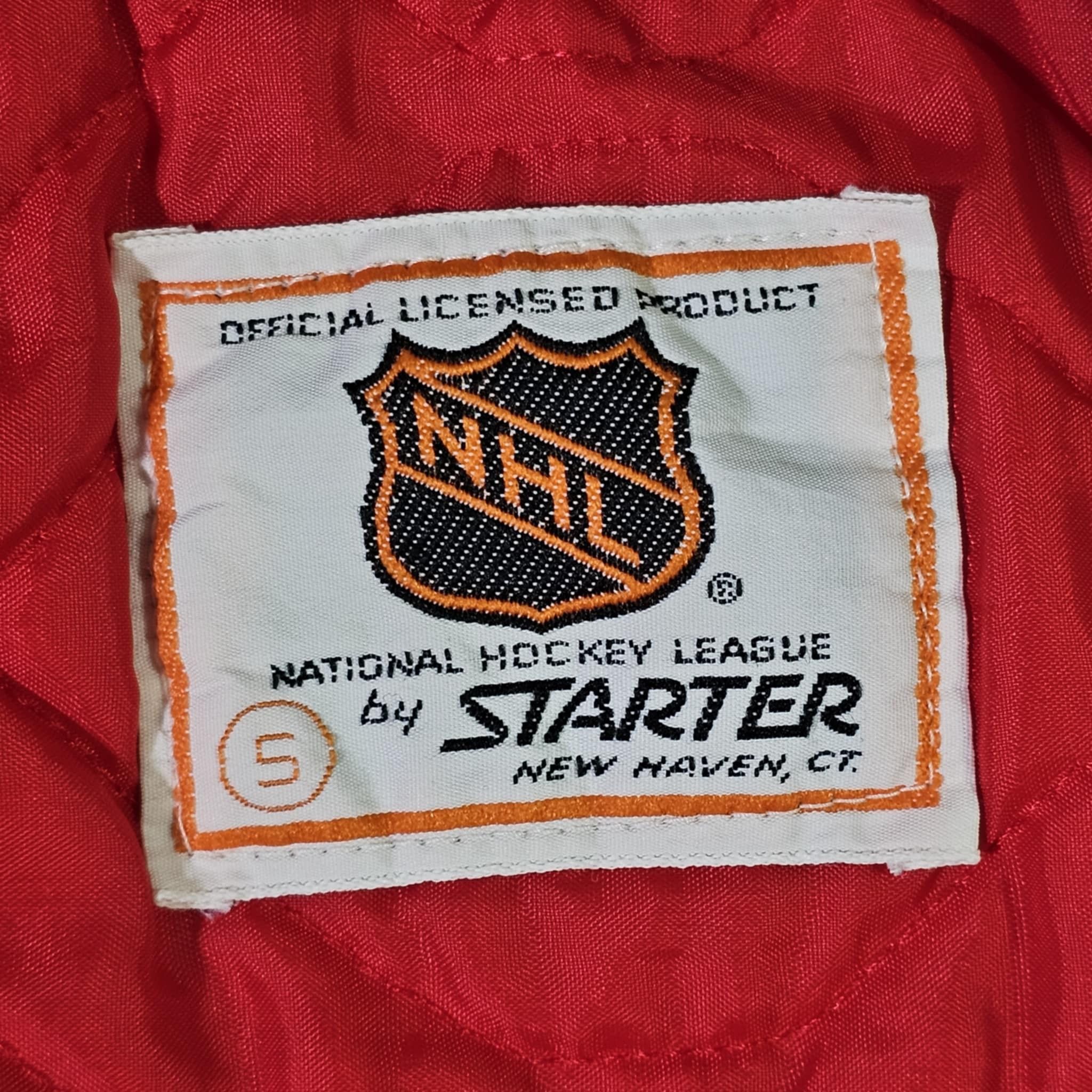 NHL × Starter × Vintage Chicago Blackhawks Vintage 80s Starter Satin Bomber Jacket Size US S / EU 44-46 / 1 - 5 Thumbnail