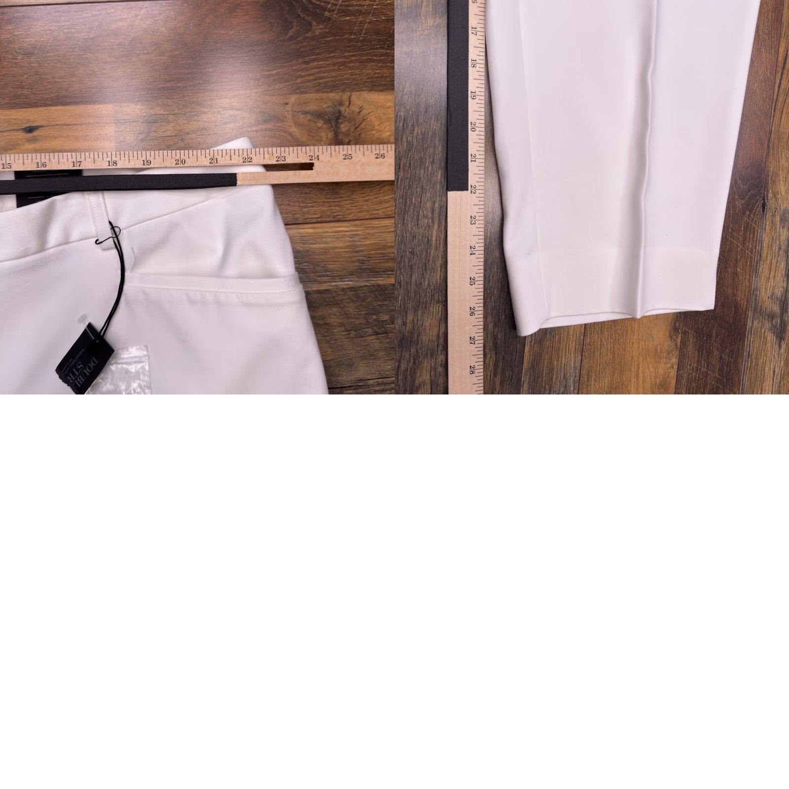 Vintage Lane Bryant Lena Ankle Pant 26 White Tapered Plus Dress Pants Stretch Modern Classic Casual Workwear Women's Realistic Dust Staining Included Size 26" / US 2 / IT 38 - 9 Thumbnail