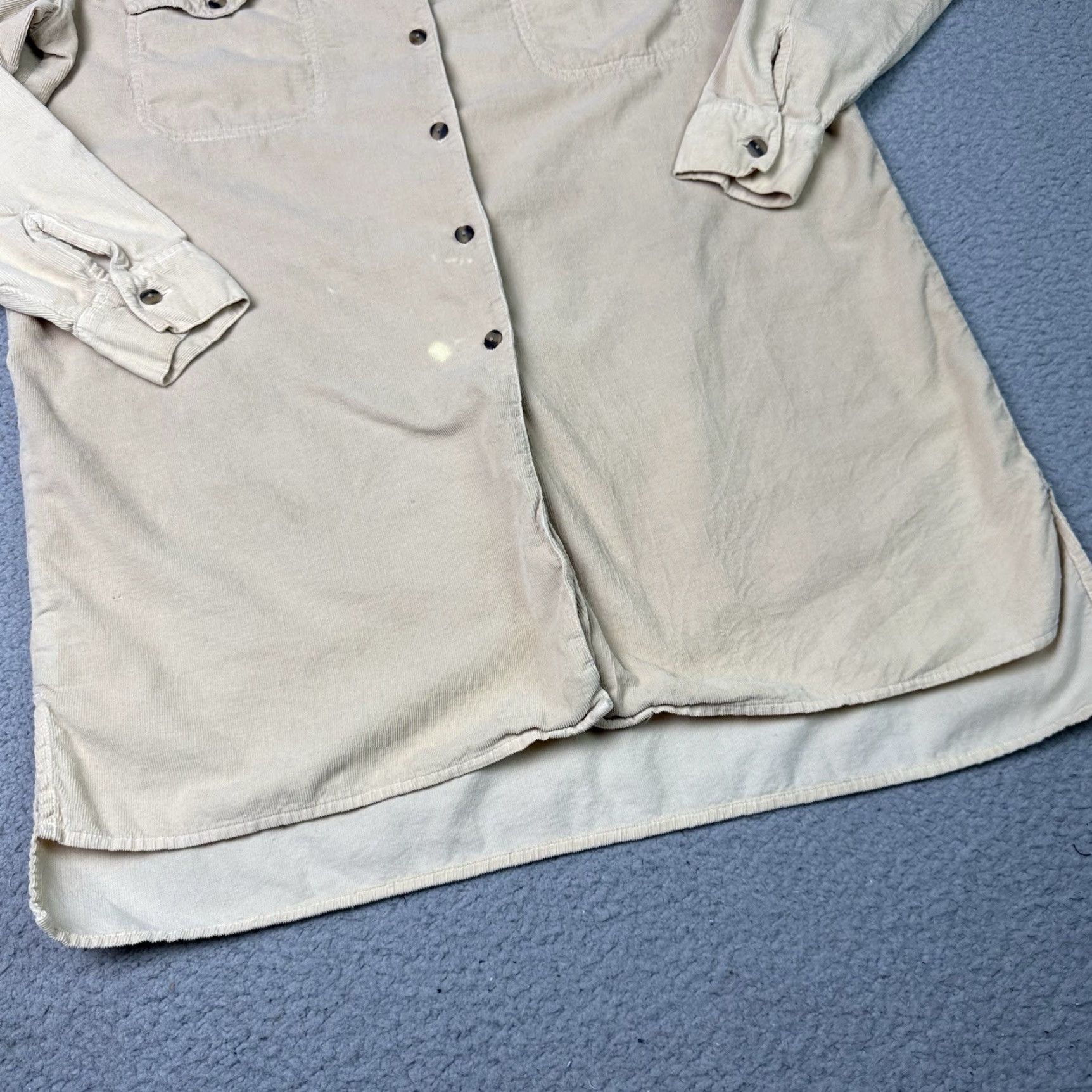 Vintage VINTAGE Marithe Francois Girbaud Shirt Men S Brown Corduroy Button-Up Long Sleeve Distressed 90s Size US S / EU 44-46 / 1 - 4 Thumbnail