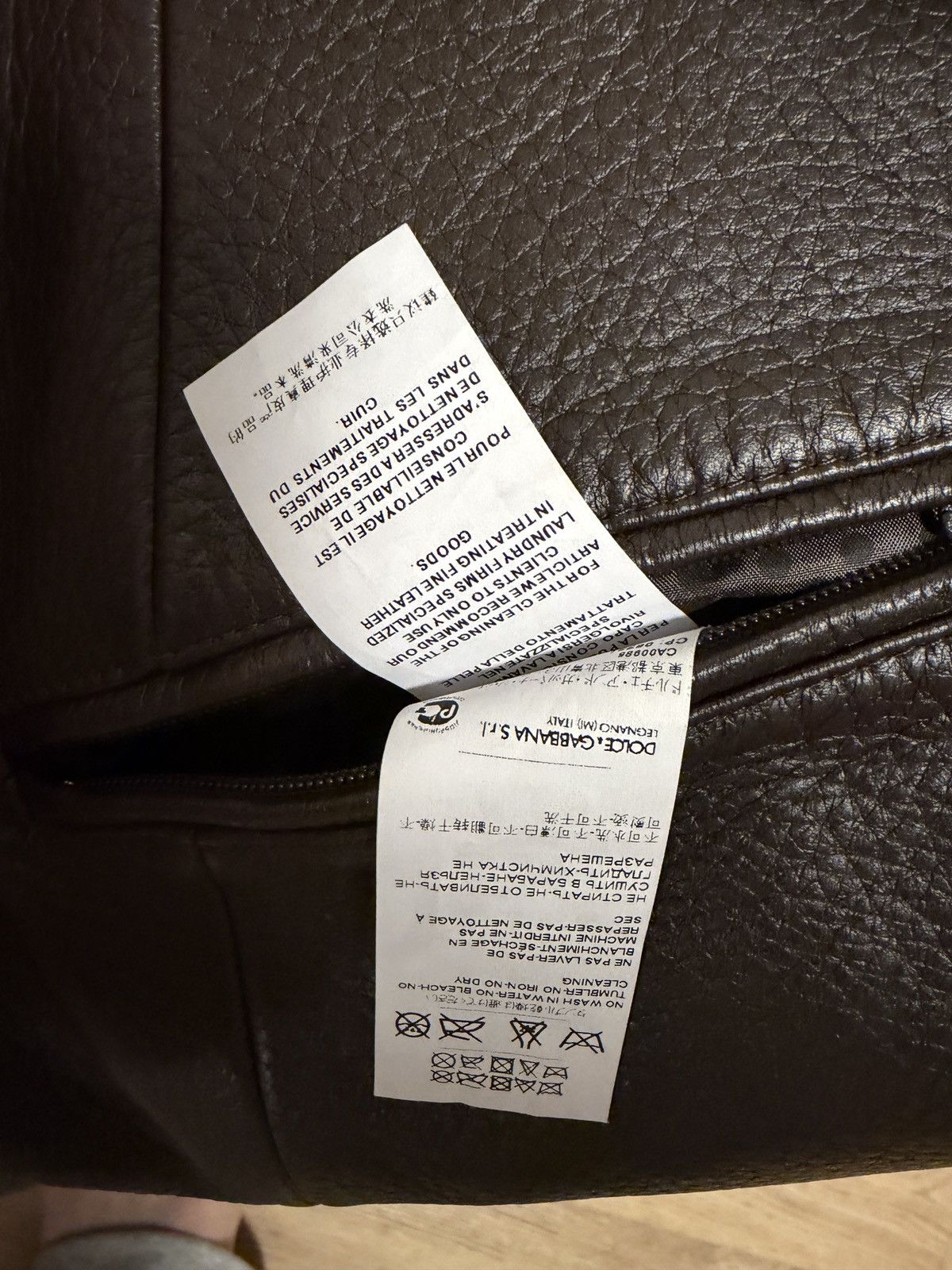 Dolce & Gabbana Dolce&Gabbana Leather Zip Jacket Size US XS / EU 42 / 0 - 9 Thumbnail