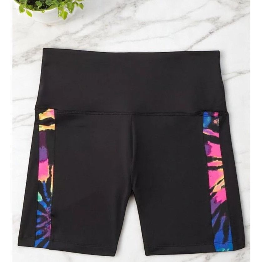 Pink NWT- Pink Victoria's Secret Black Rainbow Tie-Dye Short S|P Size 27" / US 4 / IT 40 - 1 Thumbnail
