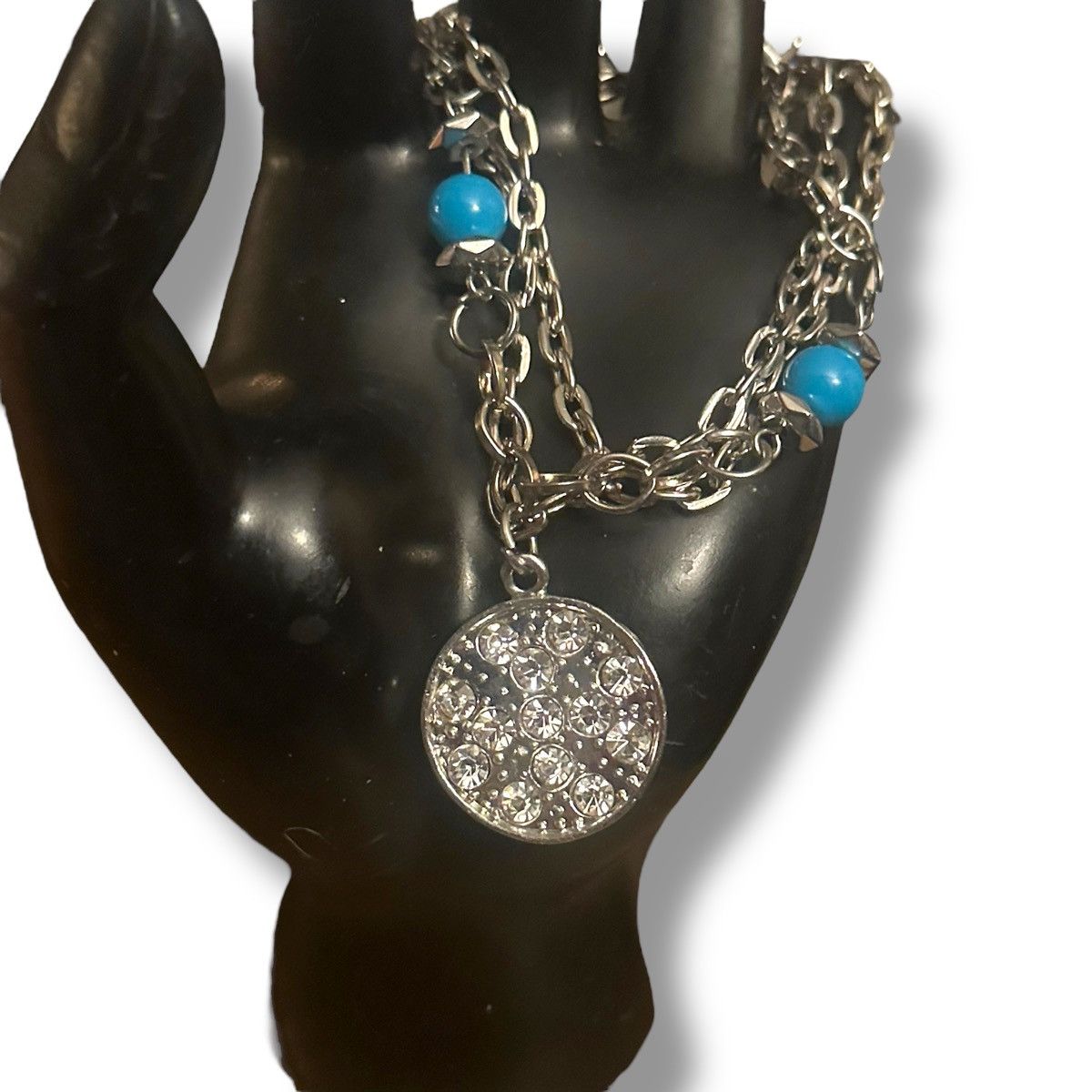 Other Multi chain turquoise bead & rhinestone sand dollar bracelet Size ONE SIZE - 3 Thumbnail