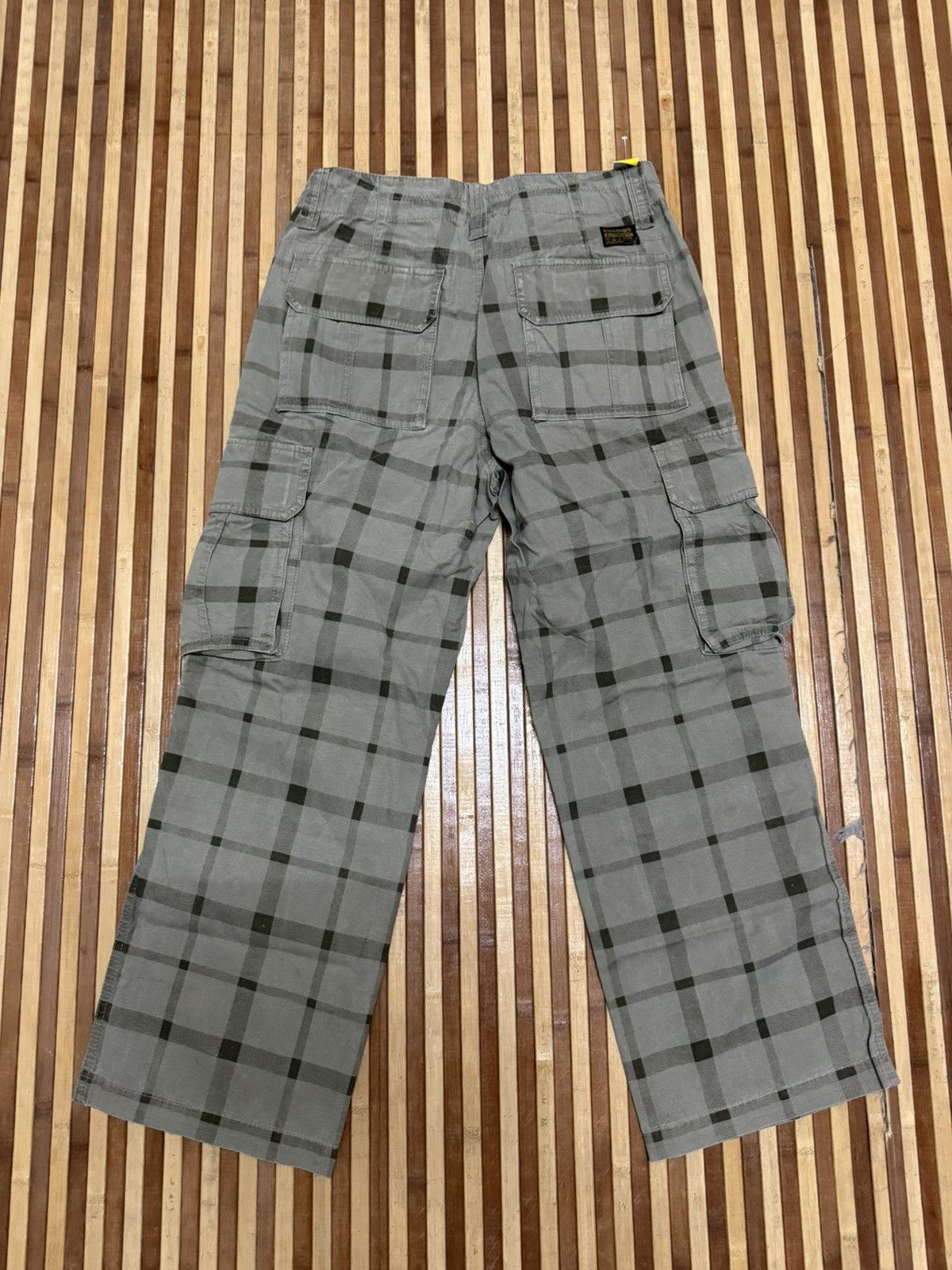 KISS KISSMARK AUTHENTIC Checkered Cargo Pants Streetwear W28X26 Size US 28 / EU 44 - 5 Thumbnail