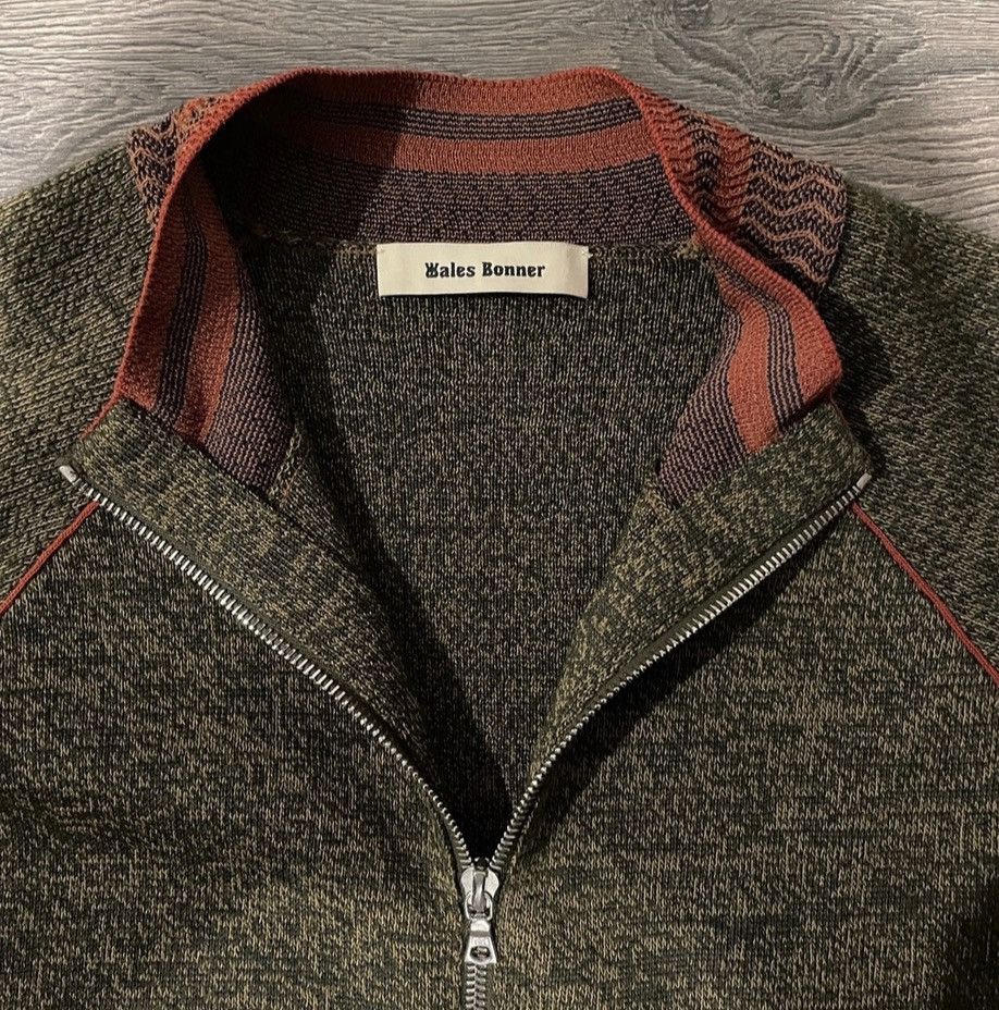Wales Bonner Wales Bonner Khaki Fusion Zip up Sweater | Grailed