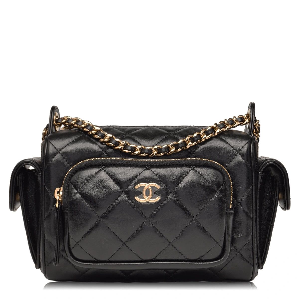 Chanel os11x0126 Size: OS / Shiny Crumpled Small Camera Case Black Size ONE SIZE - 1 Thumbnail