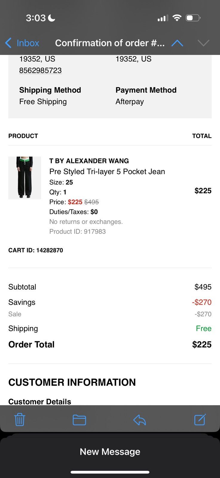 Alexander Wang T BY ALEXANDER WANG Pre Styled Tri-Layer 5 Pocket Jean Size 25" / US 0 / IT 36 - 4 Thumbnail