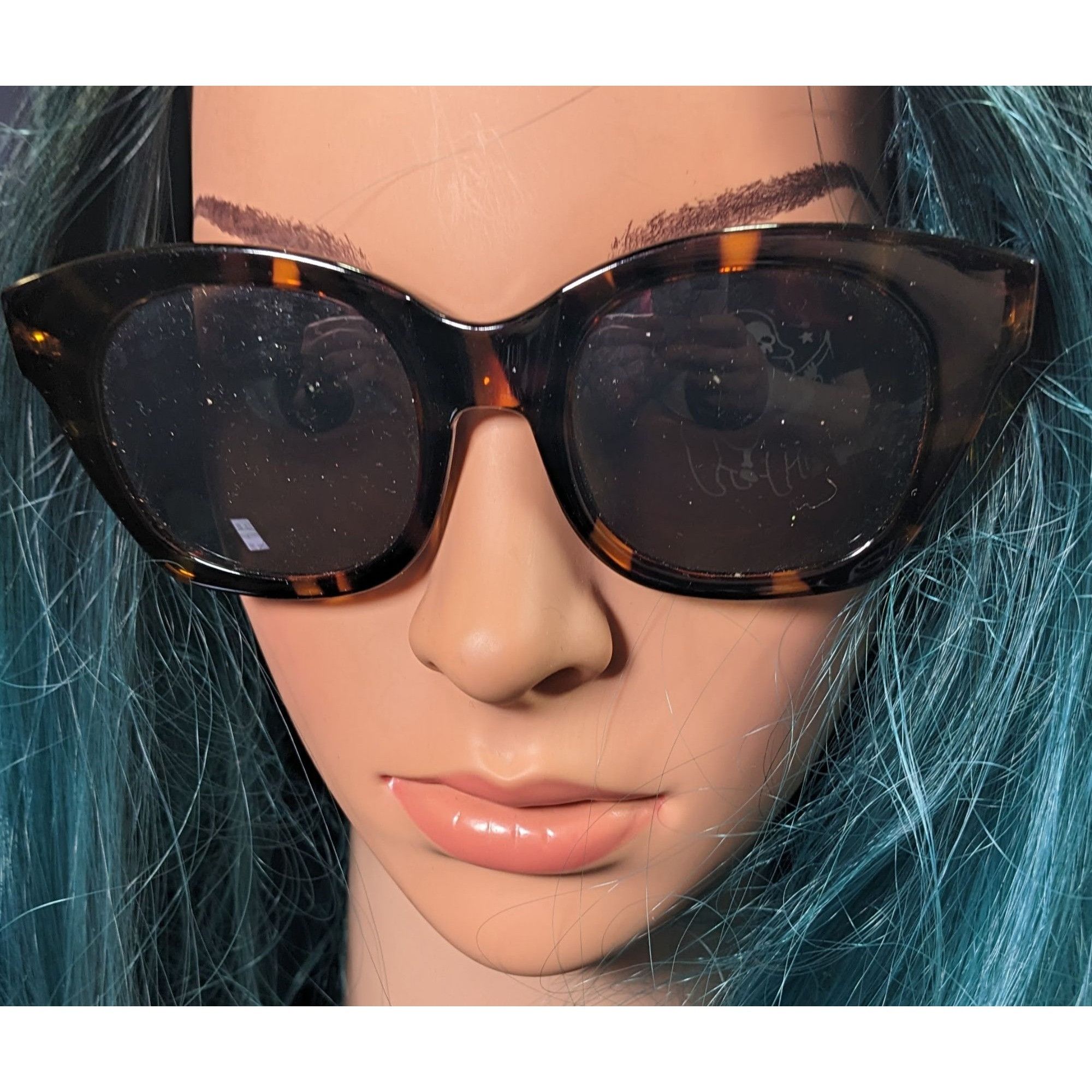 Other Max Studio MS07 Tort GN Retro Chunky Tortoise Sunglasses Size ONE SIZE - 8 Thumbnail