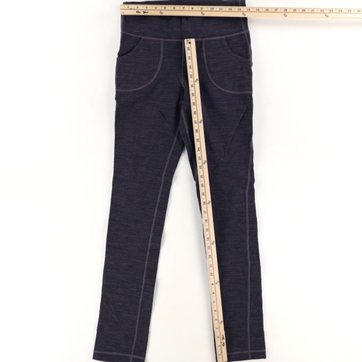 Lululemon Lululemon Knit Cotton Blend Waffle Leggings Charcoal Women's 6 Slim fit Pants Knit Cotton Blend Waffle Leggings Charcoal Women 6 Size 28" / US 6 / IT 42 - 3 Thumbnail