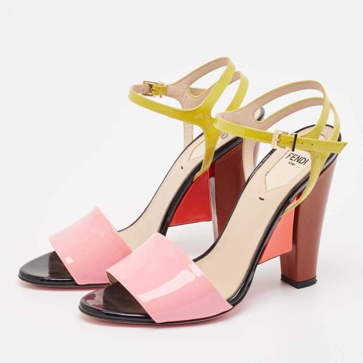 Fendi Fendi multicolor patent leather ankle strap sandals. Size US 5 / IT 35 - 3 Thumbnail