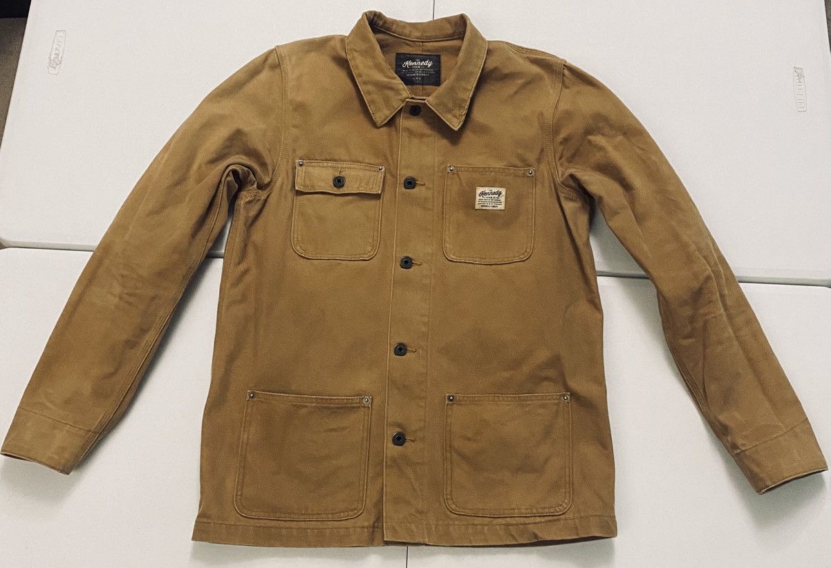 Other Kennedy Denim Co LA Brown 13oz Duck Canvas Chore Coat L VGC Size US L / EU 52-54 / 3 - 14 Thumbnail