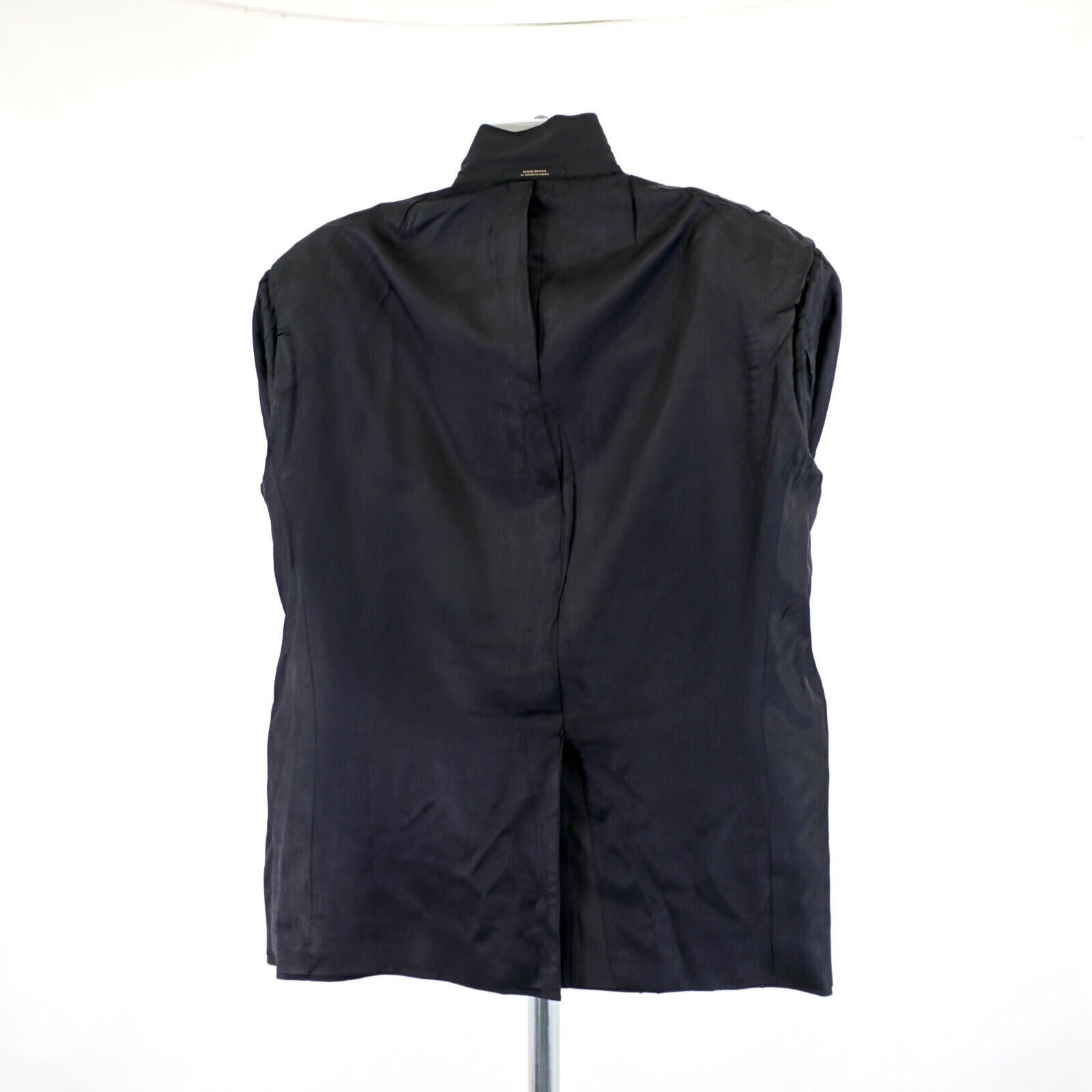Hart Schaffner Marx DAMAGED Hart Schaffner Marx Black Wool 44R Blazer 2 Silver B Size 44R - 15 Thumbnail