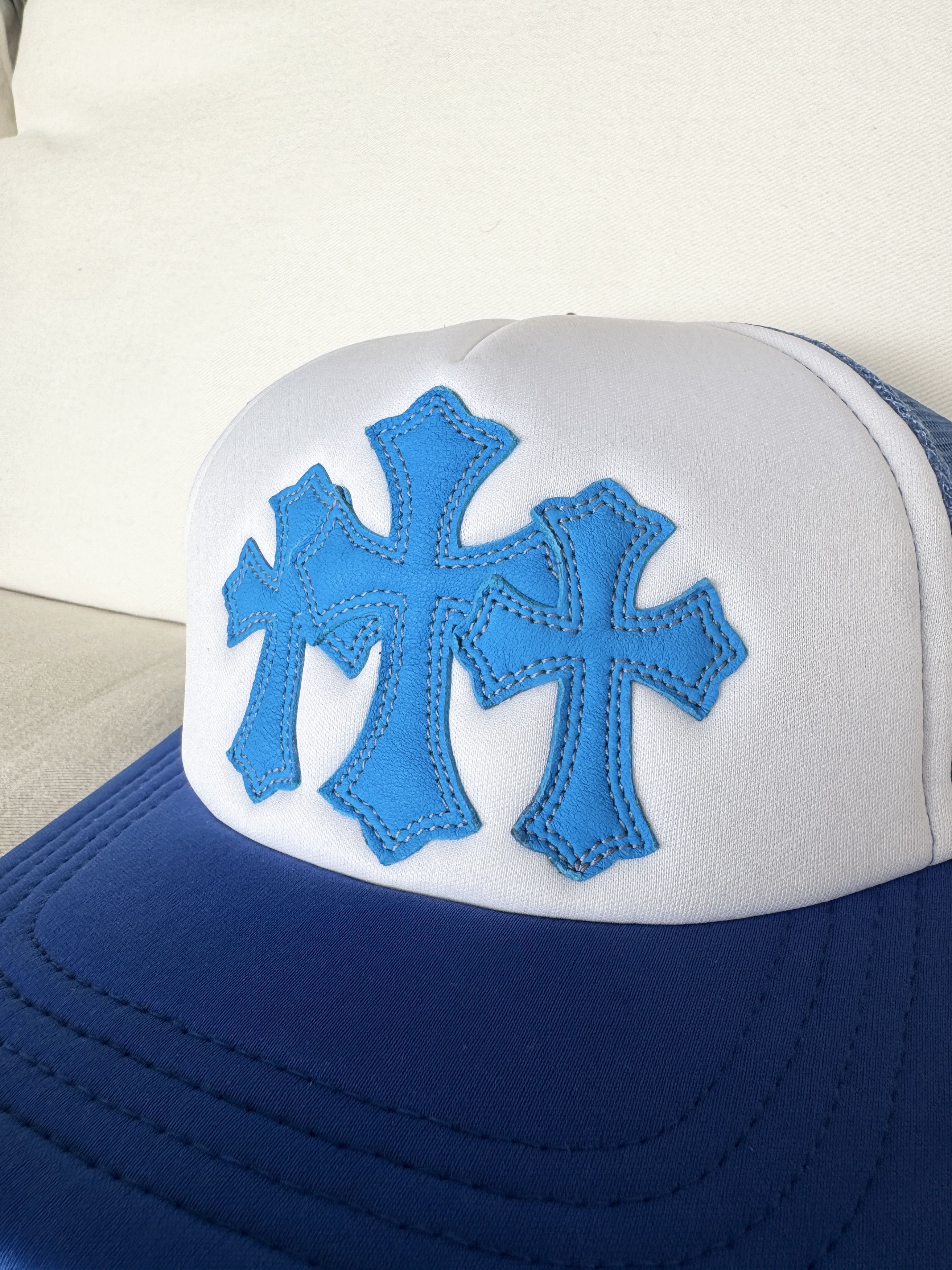 Chrome Hearts Blue Cemetery Trucker Hat Size ONE SIZE - 2 Thumbnail