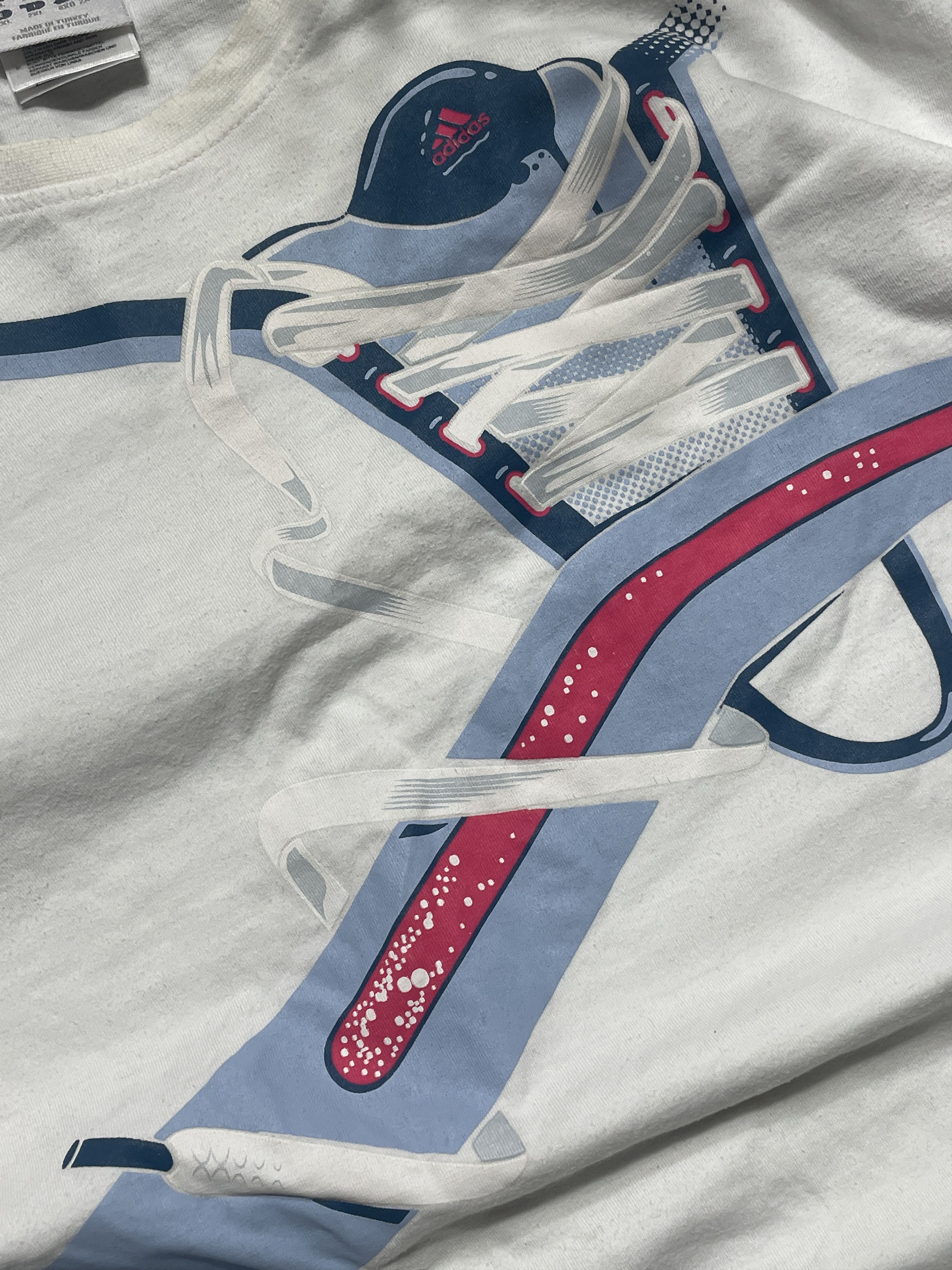 Adidas ❗️RARE❗️Adidas Vintage Y2K T-Shirt Shoes Sneakers Size US XXL / EU 58 / 5 - 4 Thumbnail