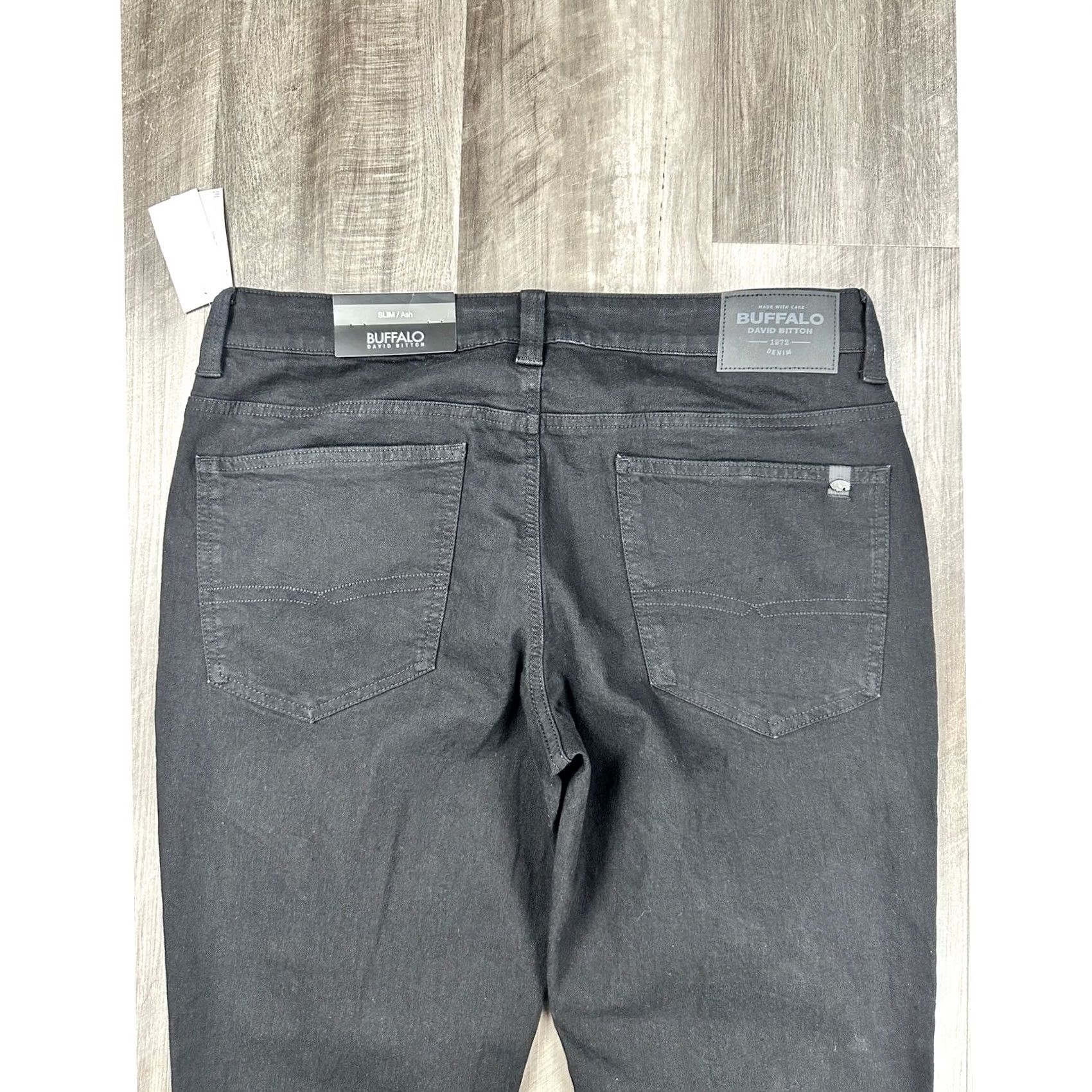 Buffalo David Bitton Buffalo David Bitton Ash Slim Men 34x30 Black Denim Jeans Size US 34 / EU 50 - 6 Thumbnail