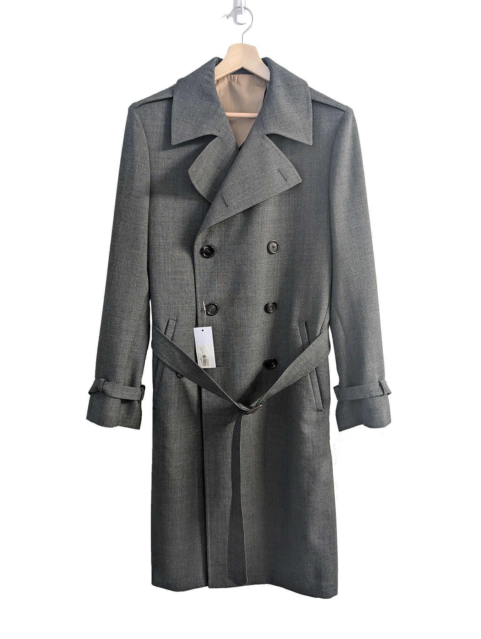 Lardini Mohair Wool Double-Breasted Trench Coat Size US M / EU 48-50 / 2 - 5 Thumbnail