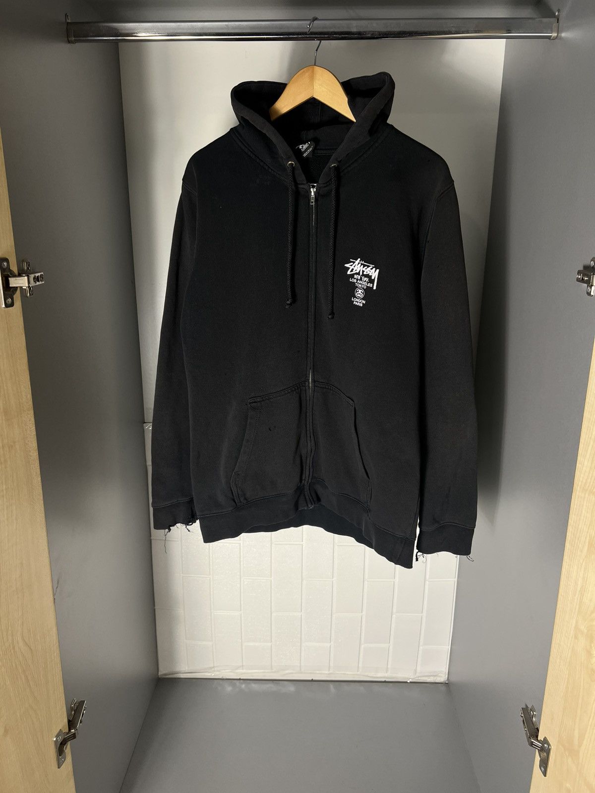 Stussy VINTAGE STUSSY ZIP HOODIE JACKET RETRO DOUBLE PRINTED 90s Size US XL / EU 56 / 4 - 3 Thumbnail