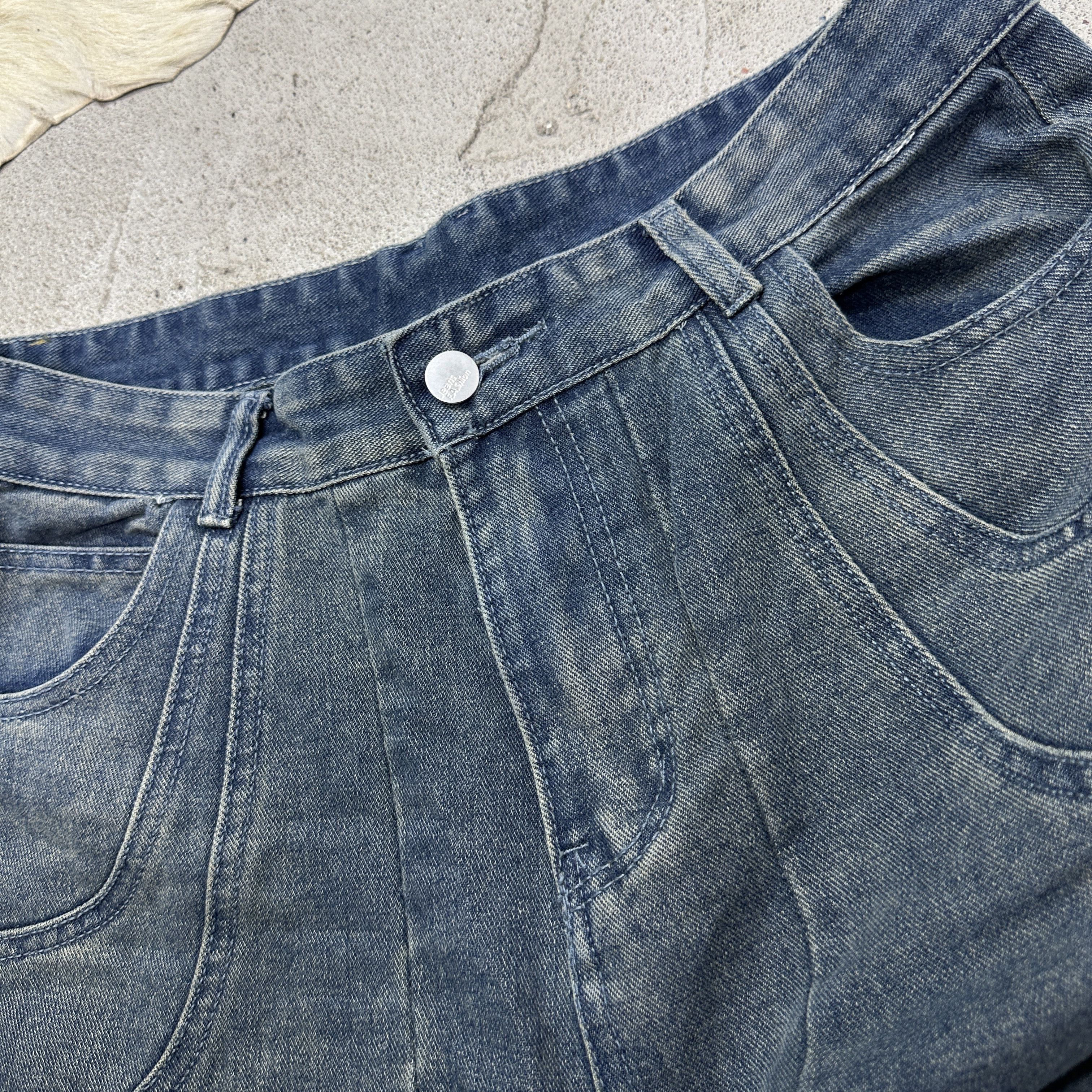 Vintage Vintage Denim Baggy Flared Paneled Washed Jeans 00s Size US 38 / EU 54 - 4 Thumbnail