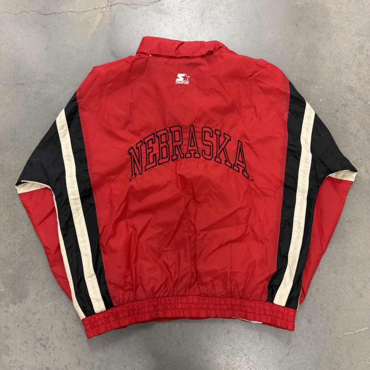 Starter Vintage Starter Nebraska Cornhuskers Full Zip Windbreaker Size US L / EU 52-54 / 3 - 4 Thumbnail