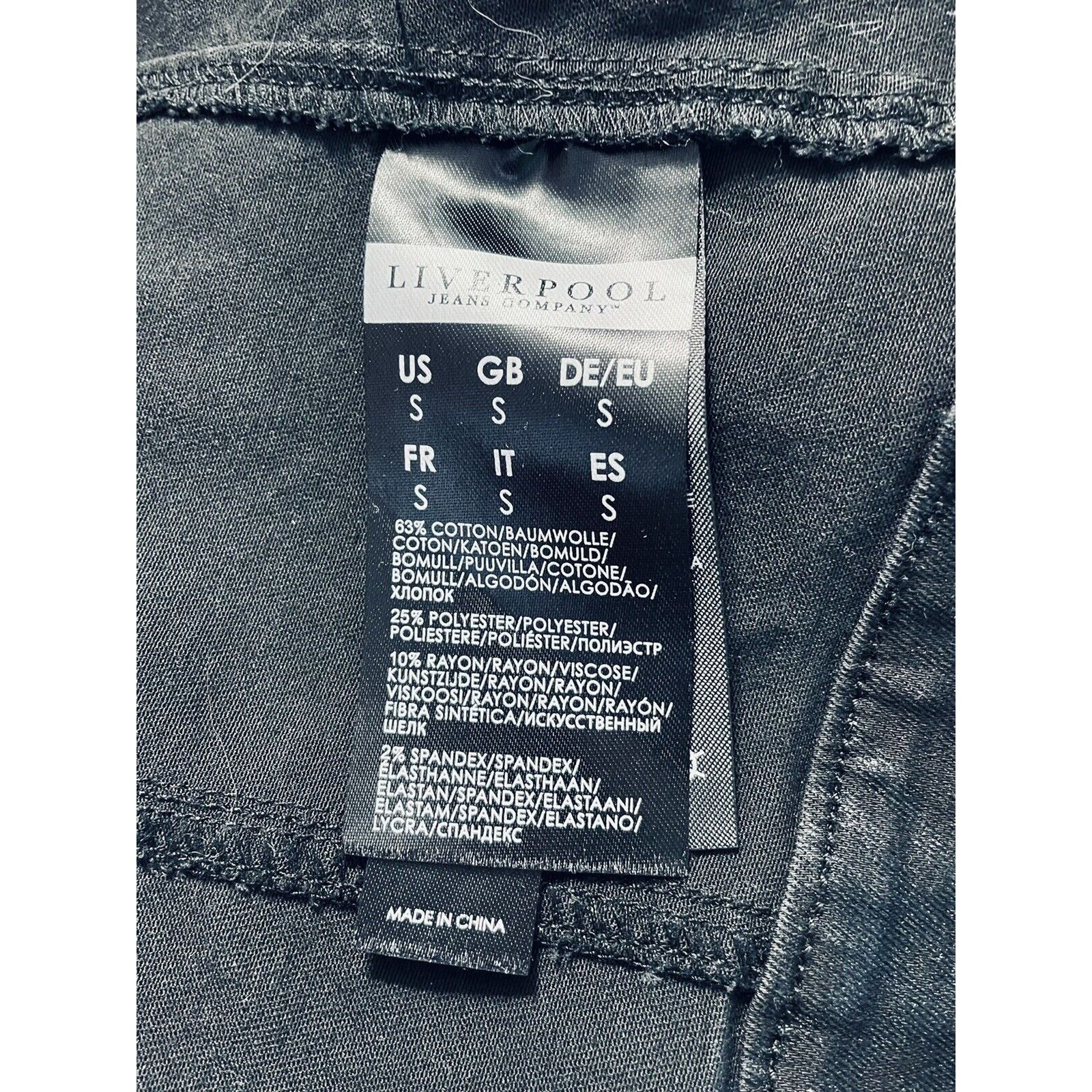 Other Liverpool Black Monochromatic Shiny Check Light Stretch Deni Size S / US 4 / IT 40 - 6 Thumbnail