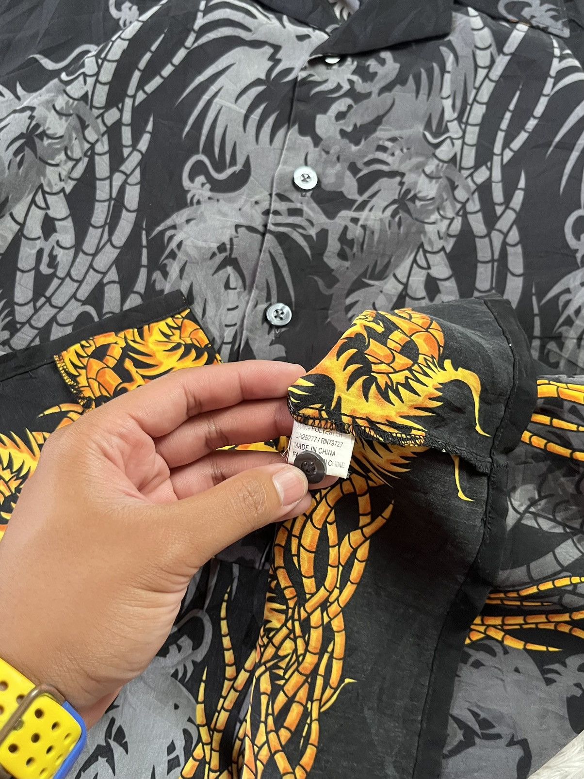 Mecca Vintage Y2K Mecca Dragon shirt button Size US XXL / EU 58 / 5 - 7 Thumbnail