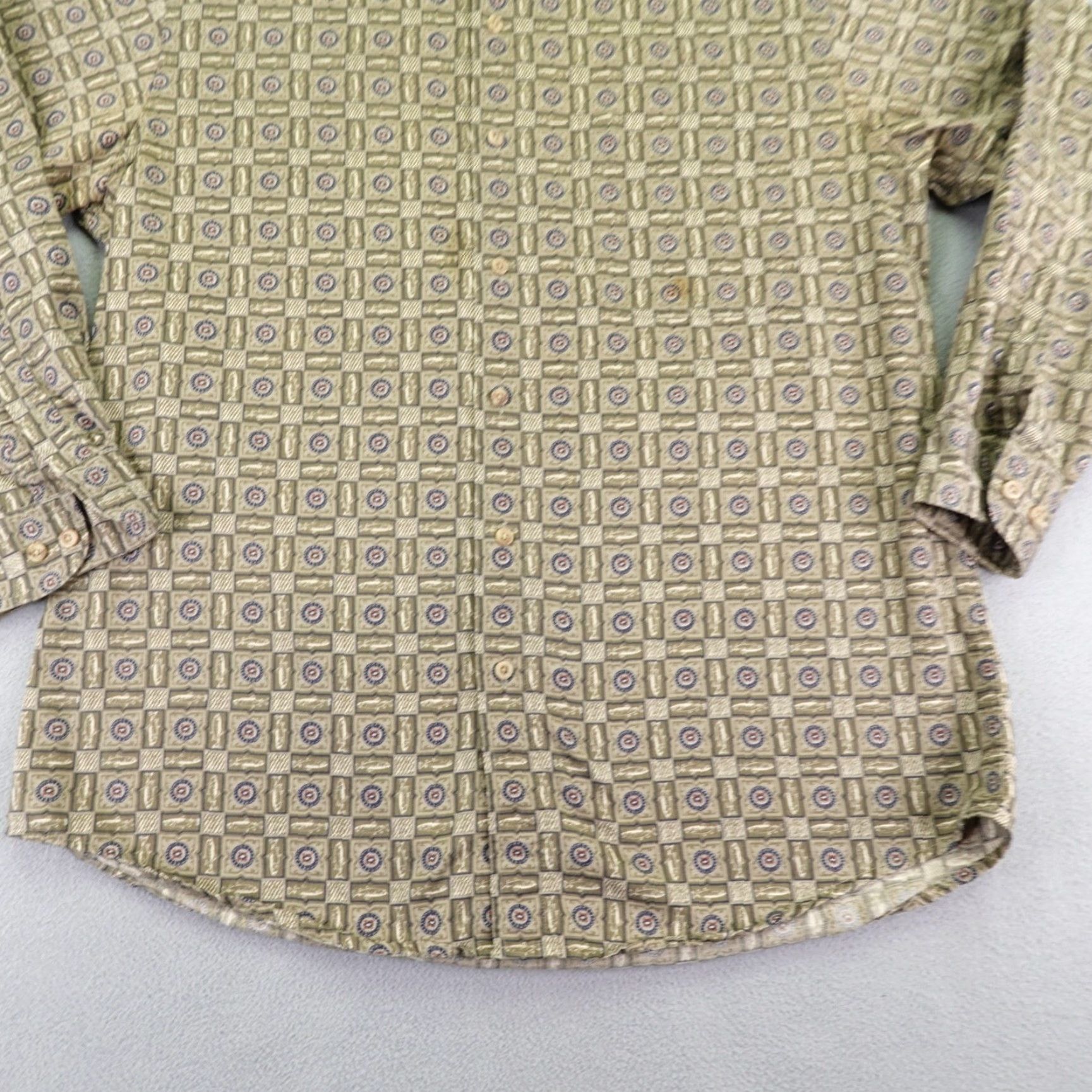Vintage Woolrich Button-Up Shirt XL Brown Geometric Long Sleeve Outdoor Fishing Mens Size US XL / EU 56 / 4 - 4 Thumbnail
