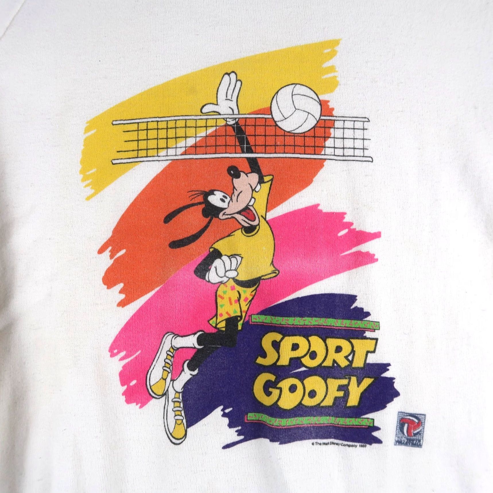 Jerzees VINTAGE Disney Goofy Twix Sweatshirt Mens M White 80s Graphic Print Crew Neck Pullover USA Made Jerzees Size US M / EU 48-50 / 2 - 3 Thumbnail