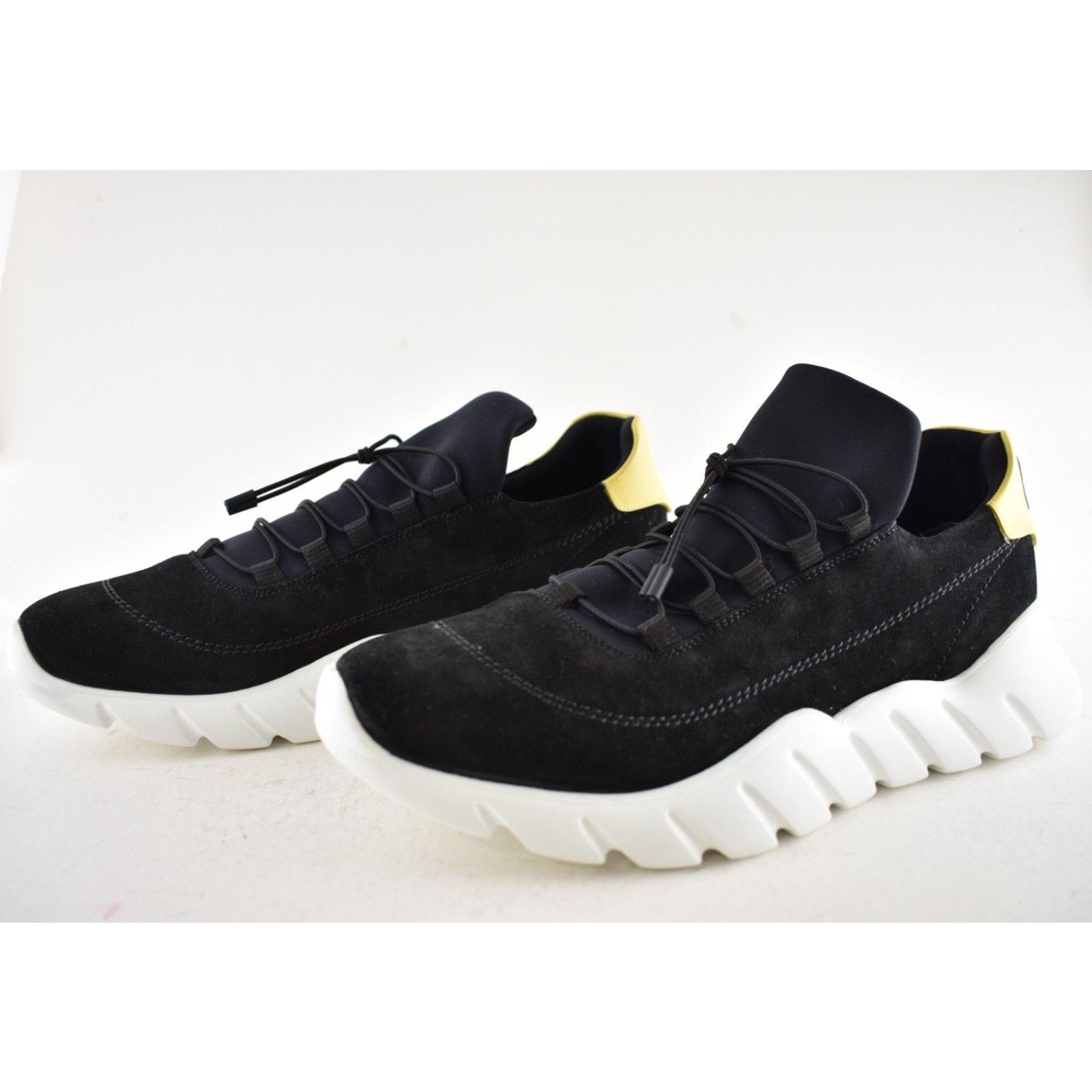 Fendi Fendi Mens Black Yellow Logo Suede Runner Sneaker US 10.5 Size US 10.5 / EU 43-44 - 9 Thumbnail