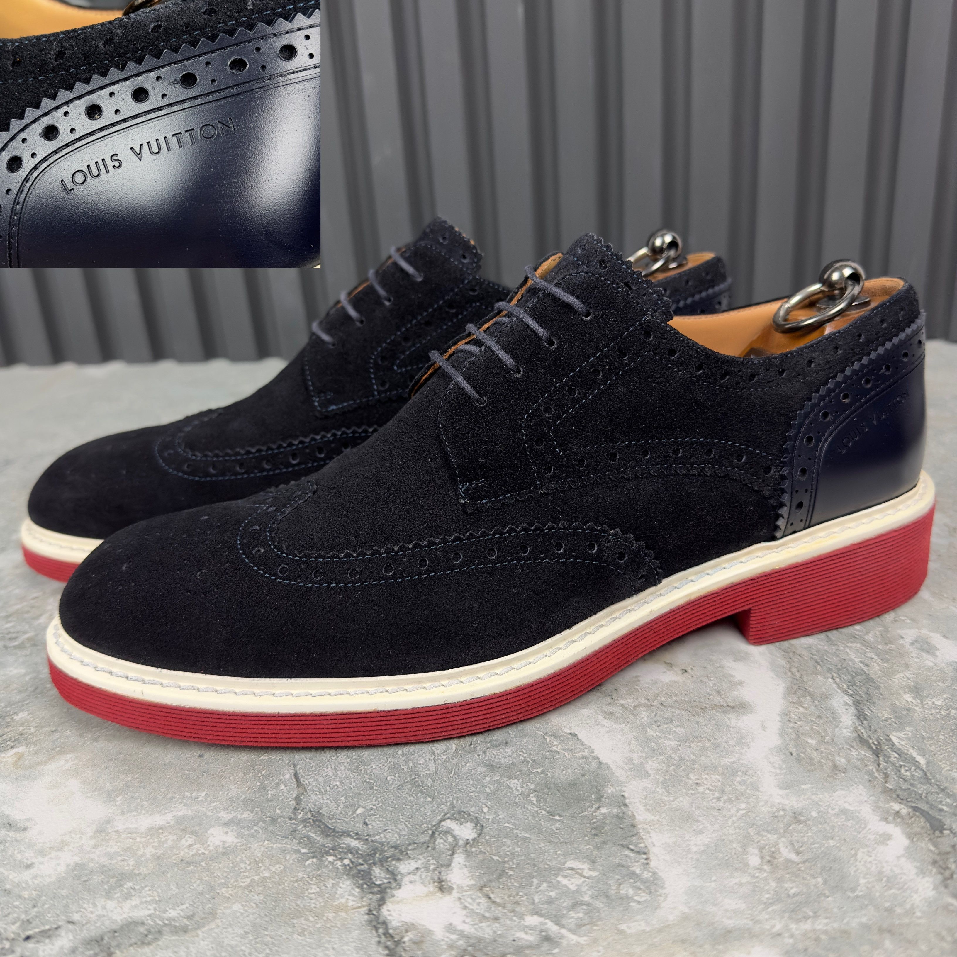 Louis Vuitton Louis Vuitton Derby Campus Lace Up Navy Suede | Grailed