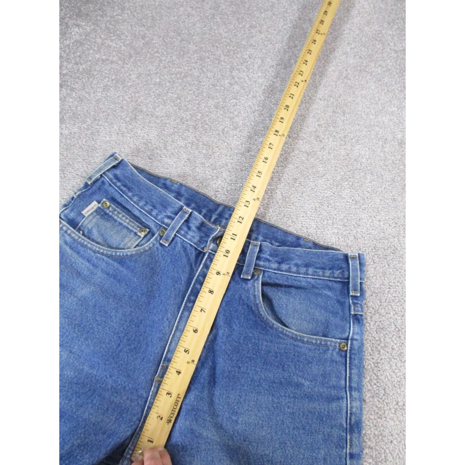 Carhartt Carhartt Jeans Mens 32 Medium Wash Denim Relaxed Fit 32X27 Size US 32 / EU 48 - 6 Thumbnail