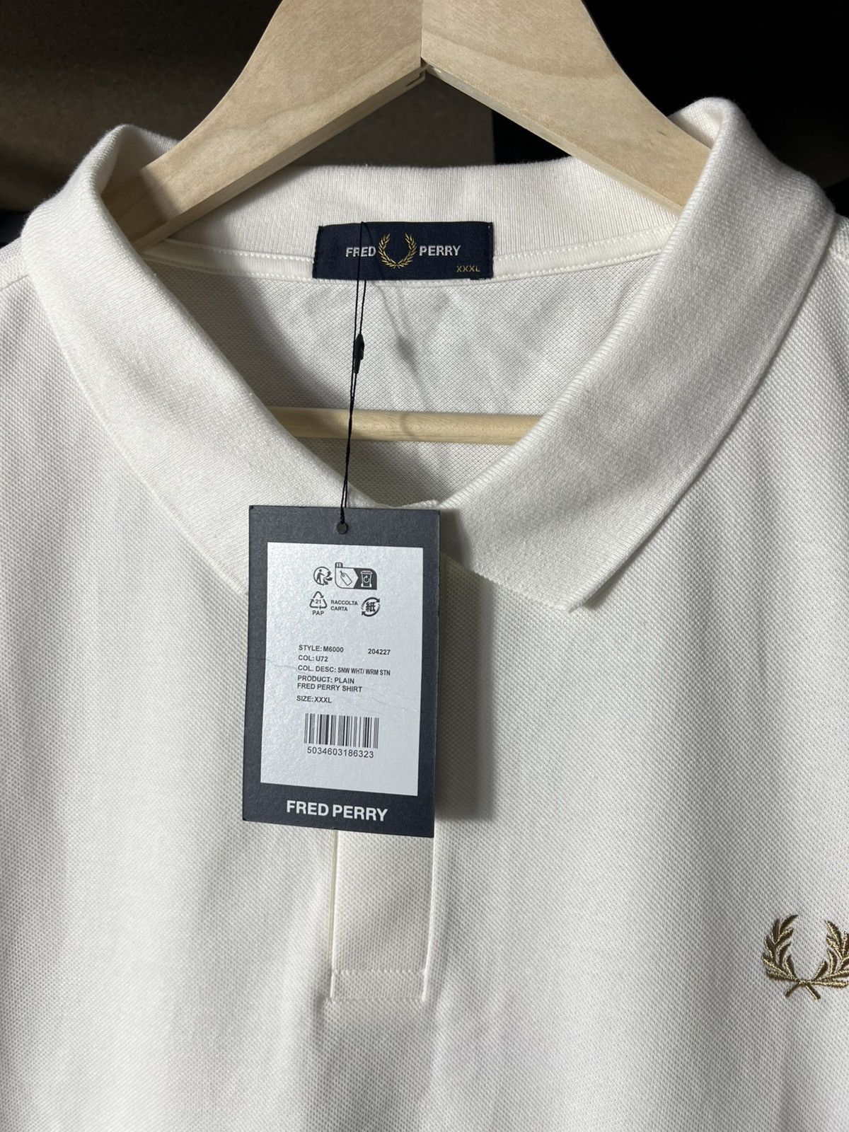 Fred Perry 🔥 NWT Fred Perry Classic Embroidered Polo Shirt — White Size US XXL / EU 58 / 5 - 4 Thumbnail
